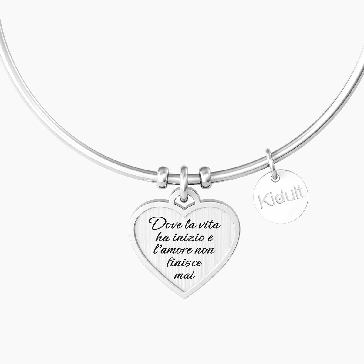 Bracciale rigido con ciondolo "FAMIGLIA" - Gioielleria Fondente