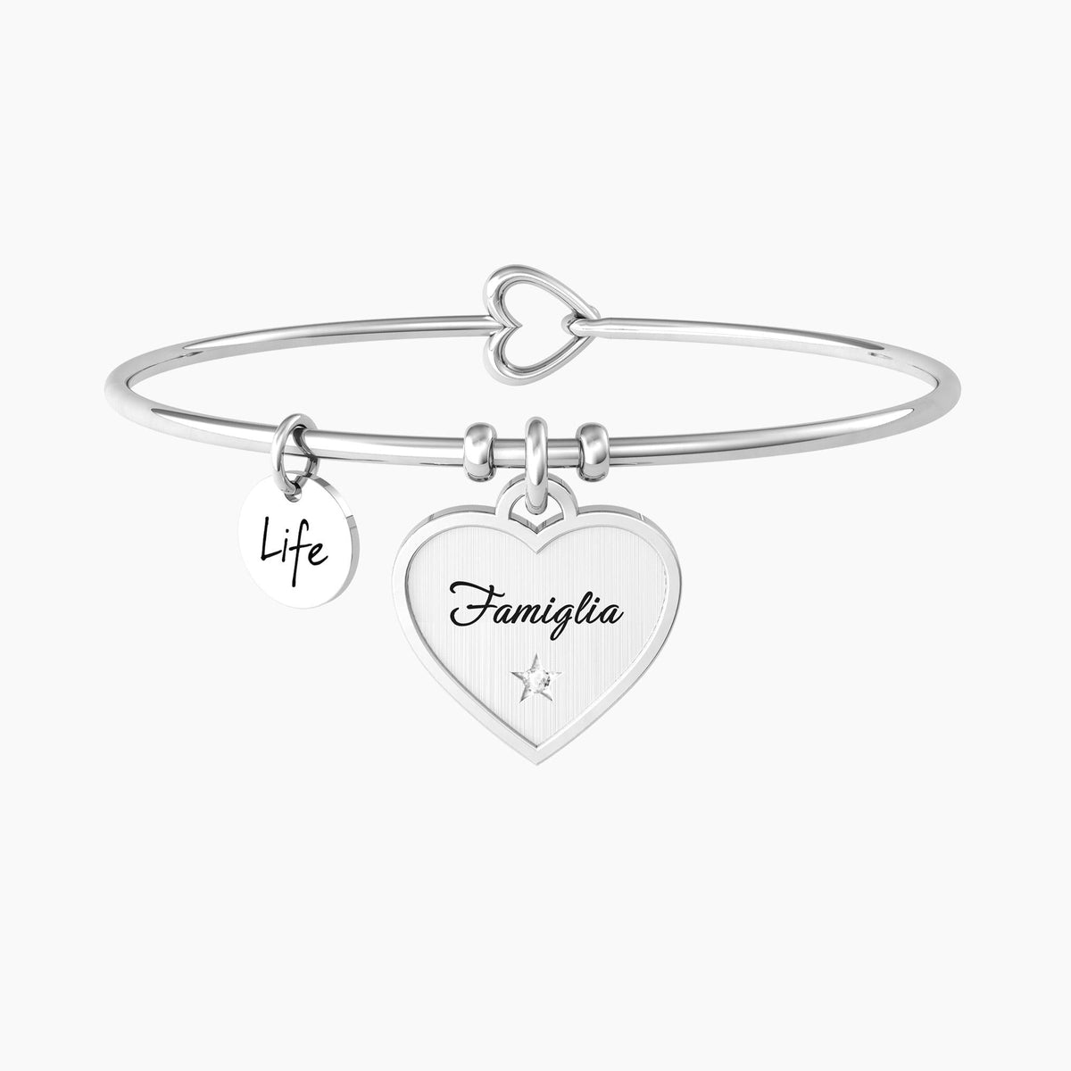 Bracciale rigido con ciondolo "FAMIGLIA" - Gioielleria Fondente