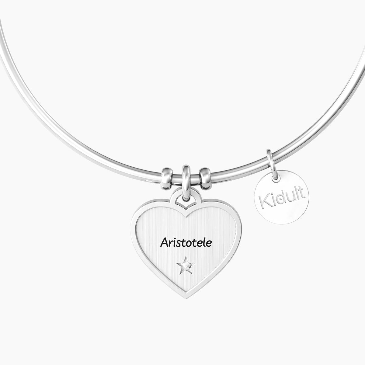 Bracciale rigido con ciondolo "L'AMICIZIA È UNA SOLA ANIMA …" - Gioielleria Fondente