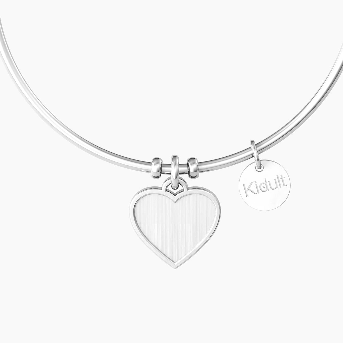 Bracciale rigido sorella con ciondolo a cuore "CUORE | SORELLA" - Gioielleria Fondente