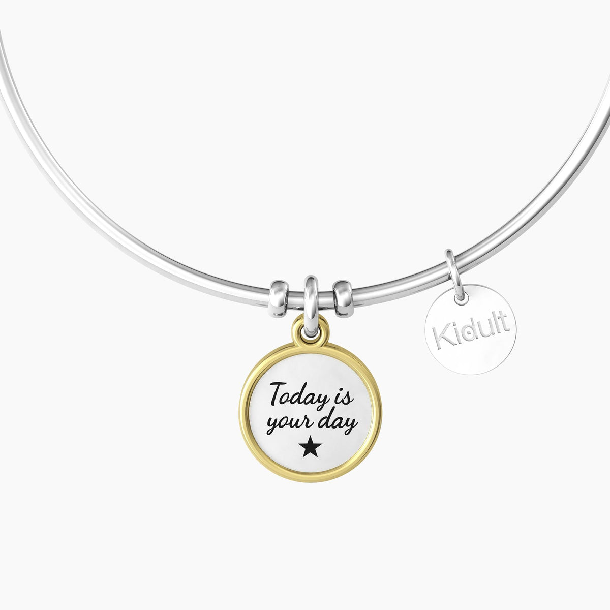 Bracciale rigido con ciondolo stella "STELLA | TODAY IS YOUR DAY" - Gioielleria Fondente