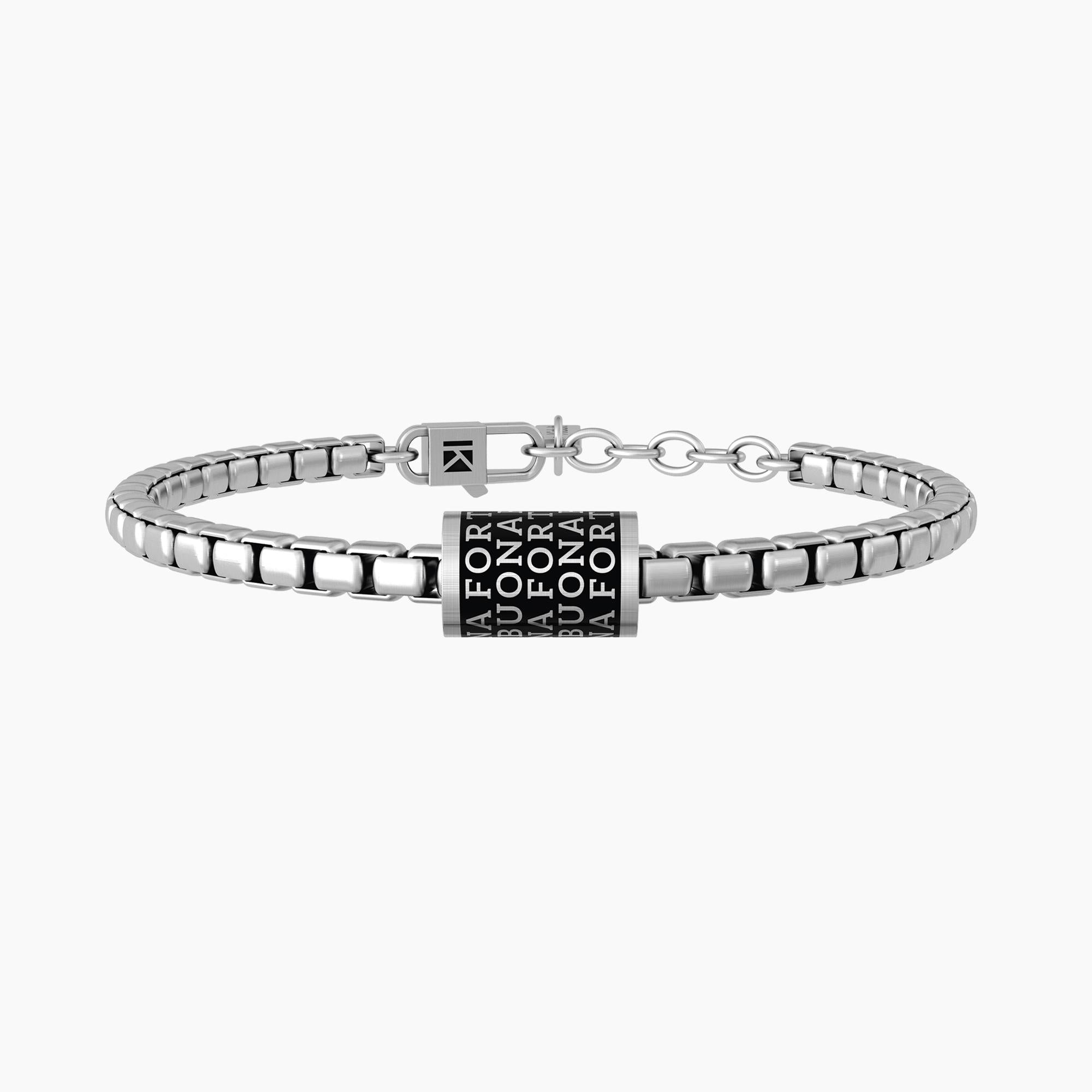 Bracciale con frase buona fortuna - Gioielleria Fondente