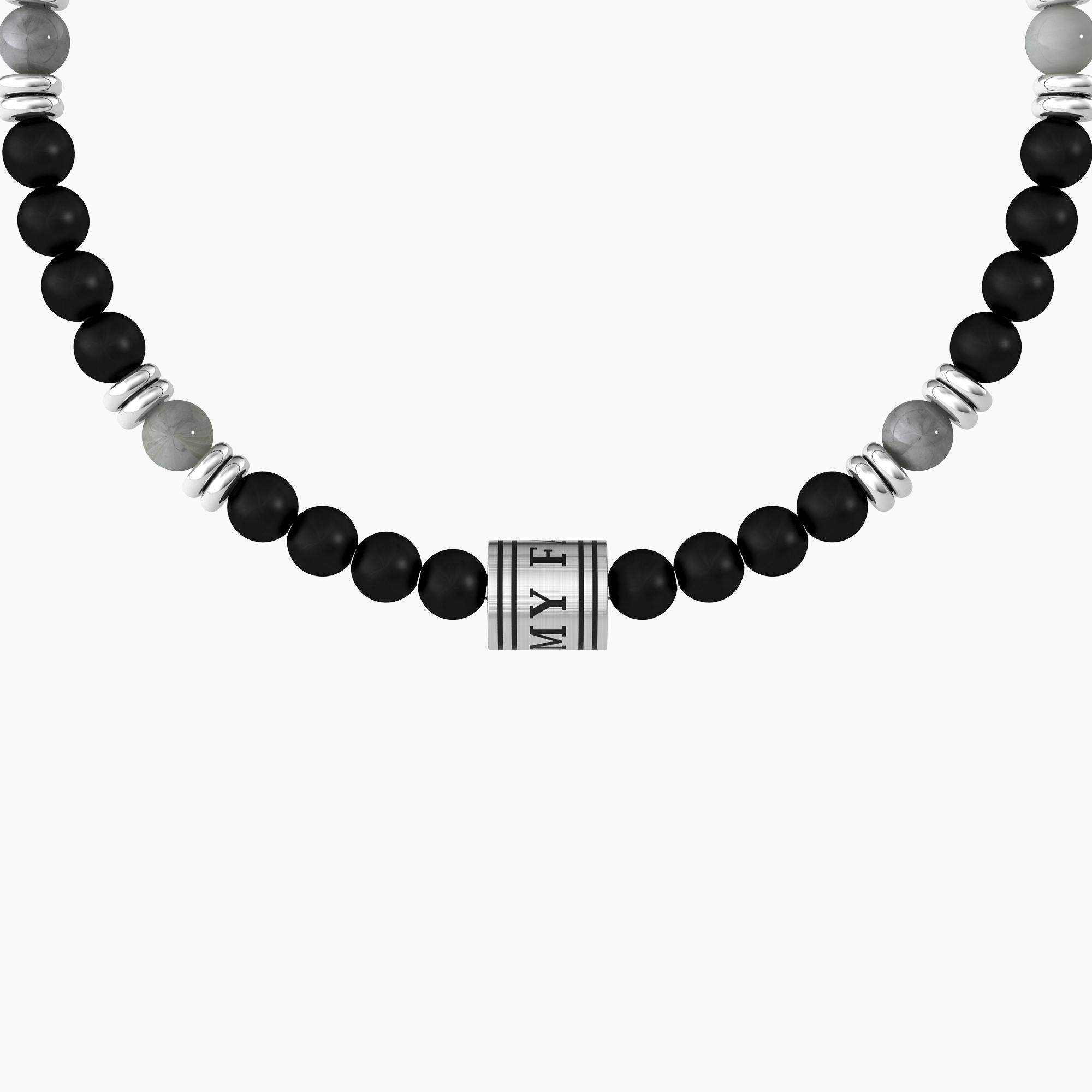 Bracciale  con agata e frase famiglia "MY FAMILY" - Gioielleria Fondente