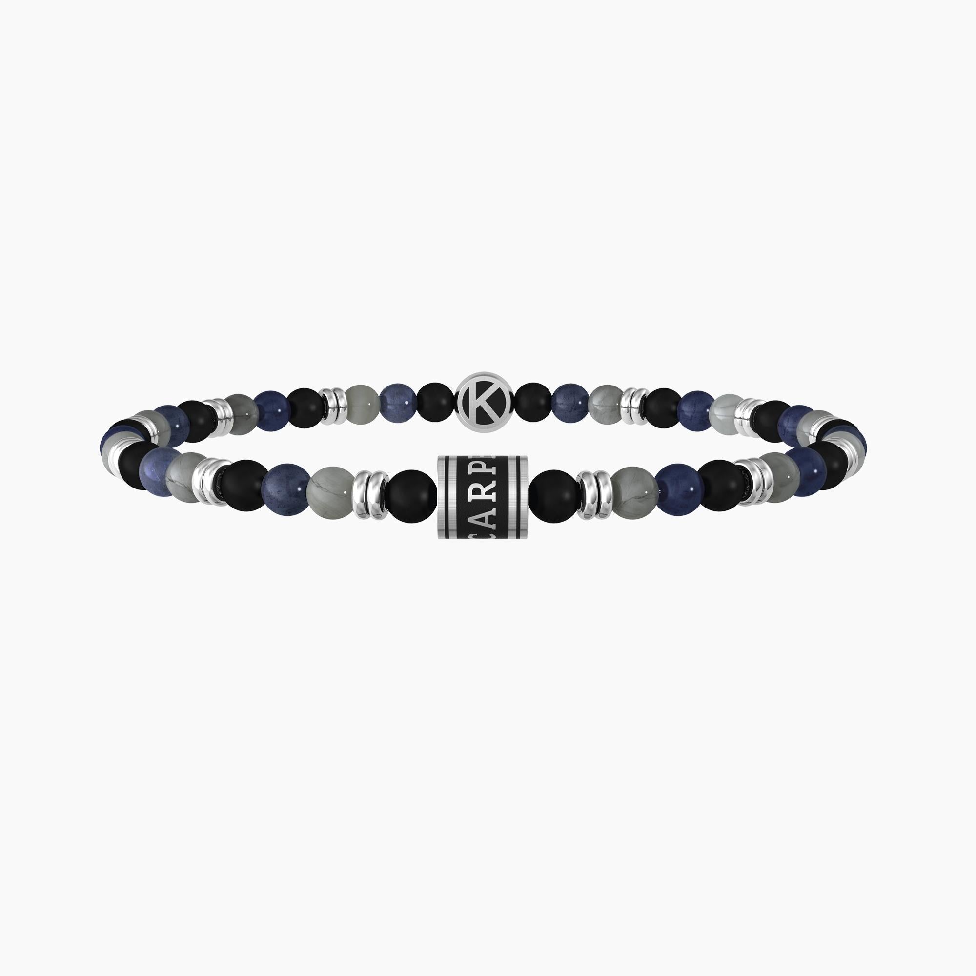 Bracciale con pietre multicolor e frase "carpe diem" - Gioielleria Fondente