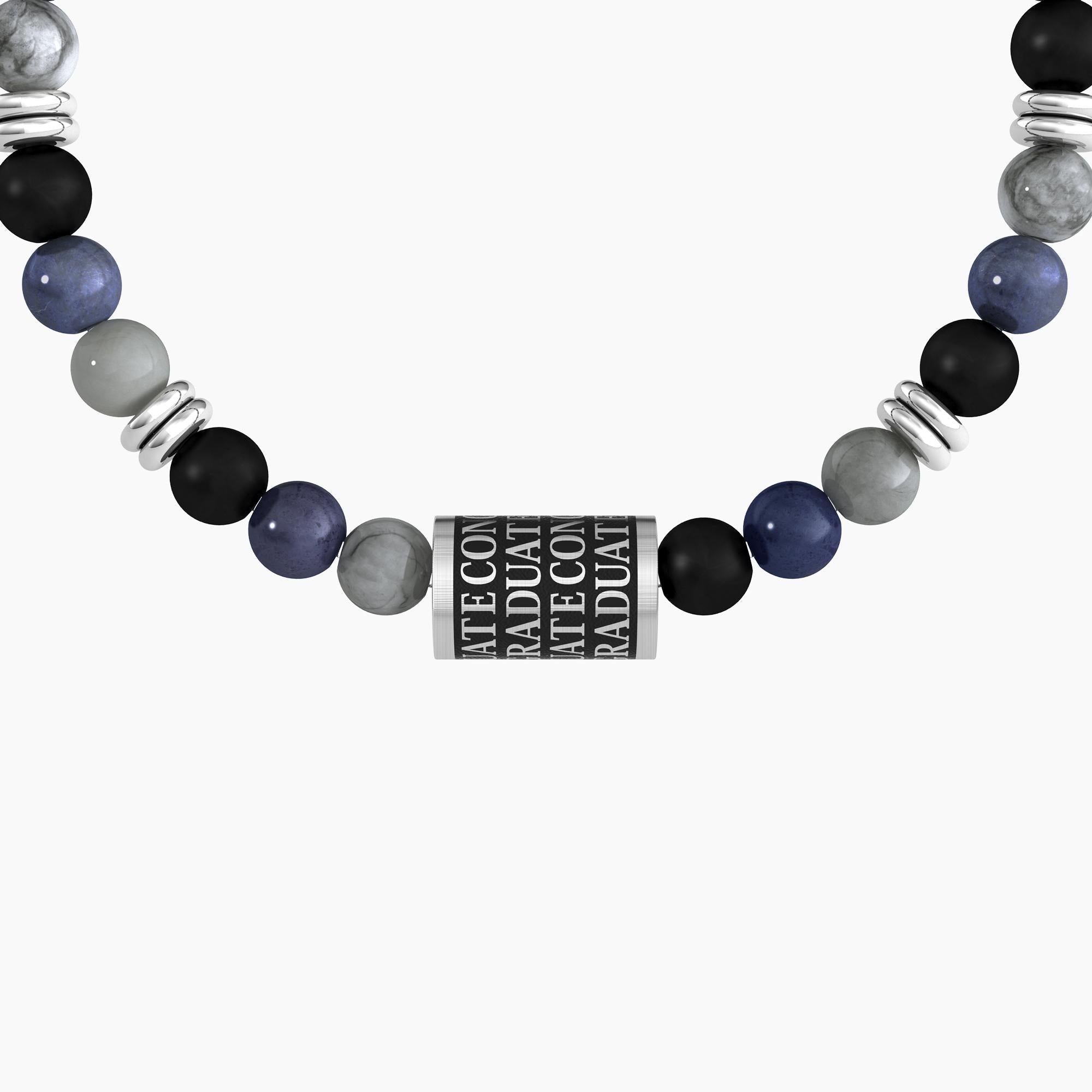 Bracciale con charm e pietre colorate "GRAD | CONGRATULAZIONI" - Gioielleria Fondente