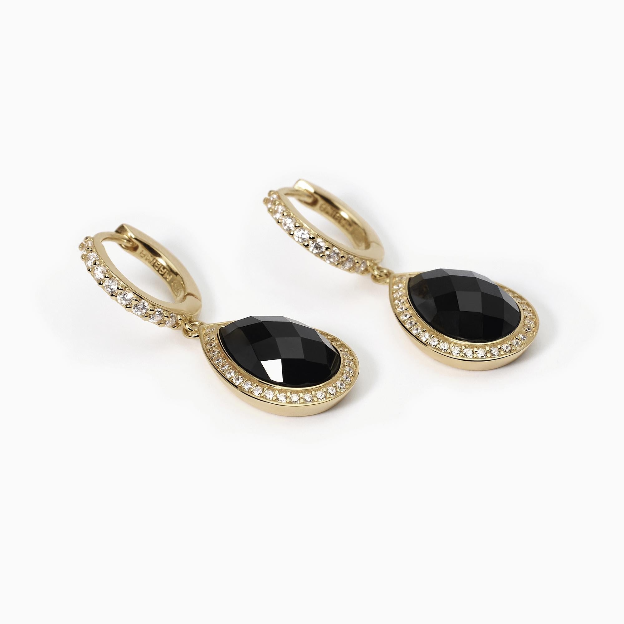 Orecchini in argento con pendente in agata DIVA - Gioielleria Fondente