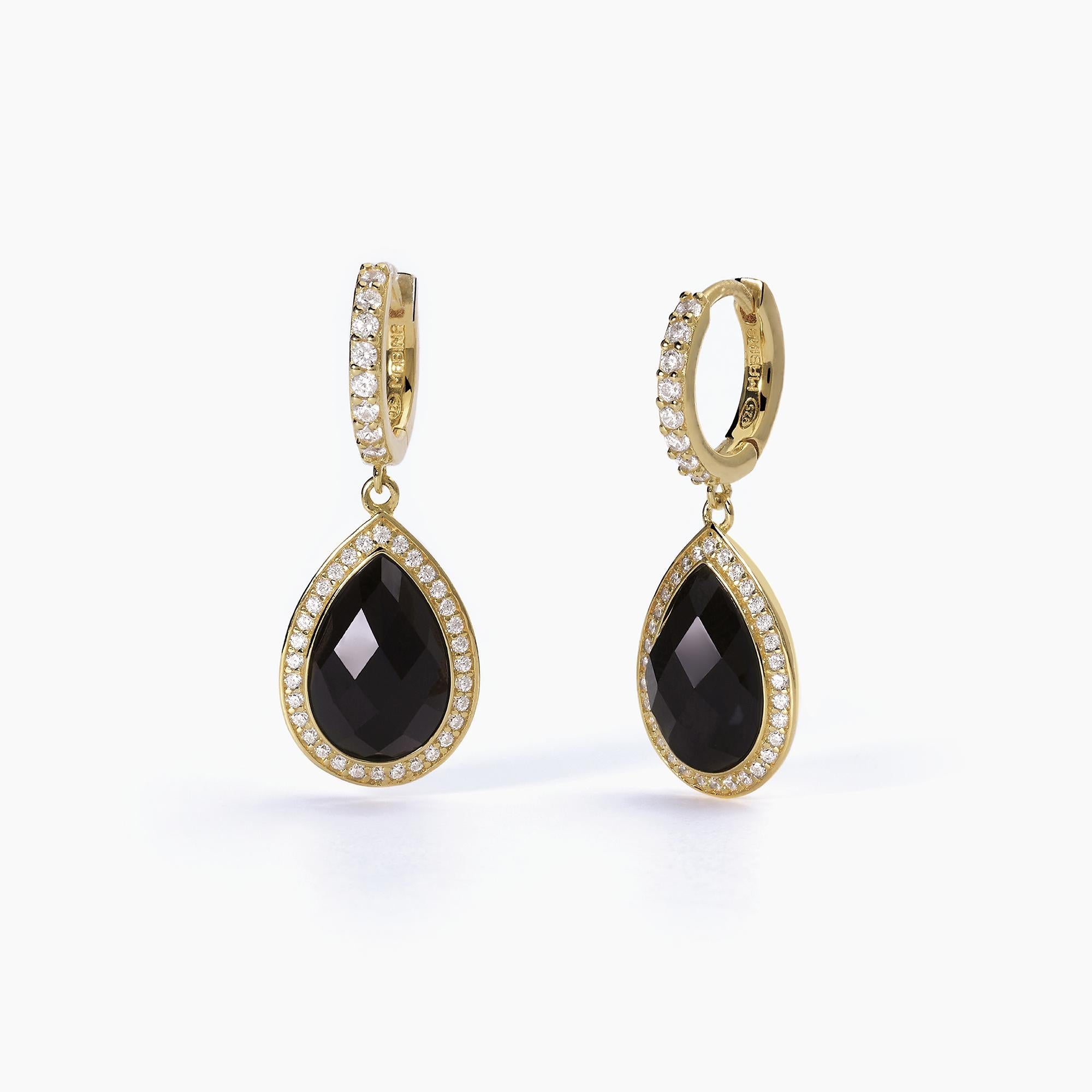 Orecchini in argento con pendente in agata DIVA - Gioielleria Fondente