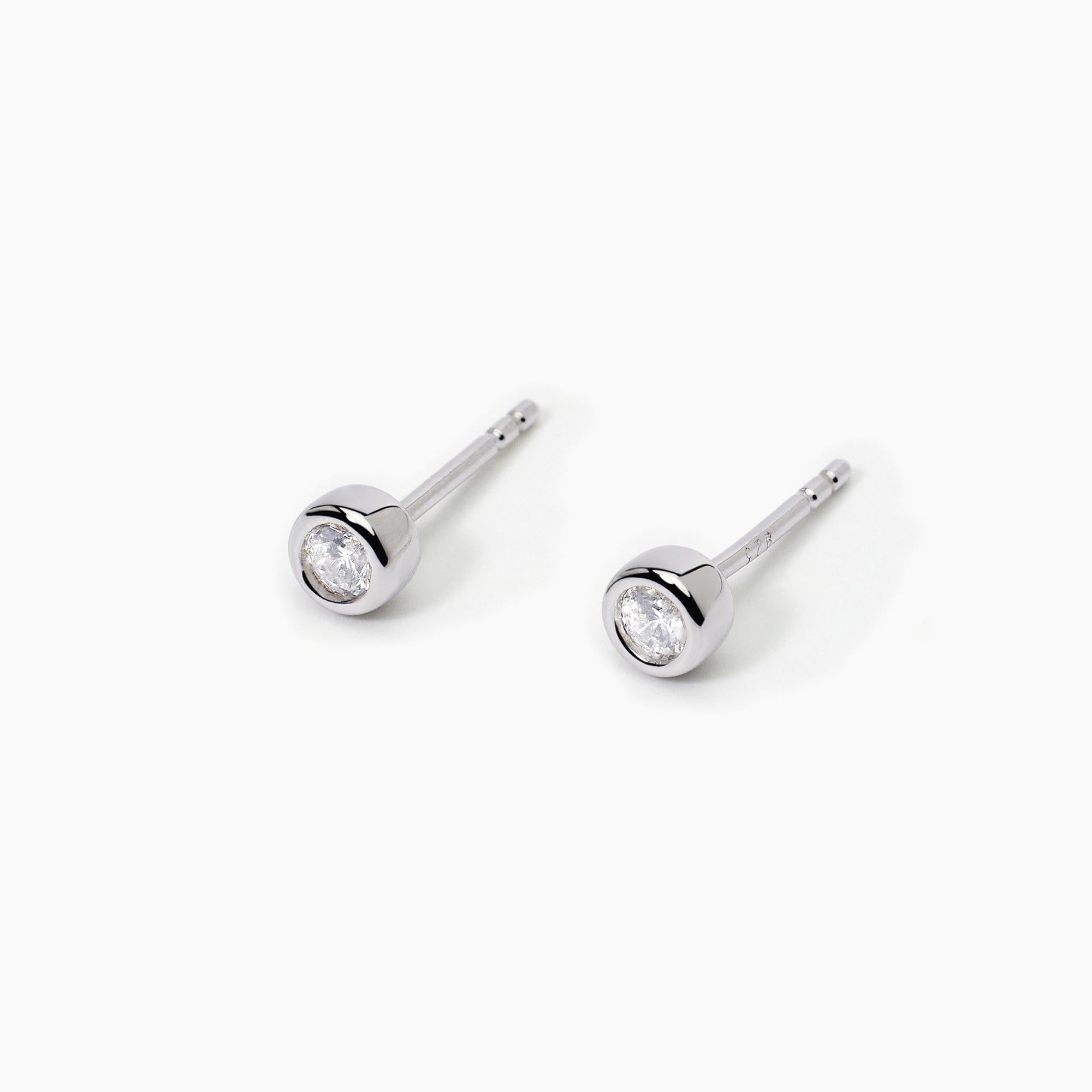 Orecchini punto luce in argento SHINY