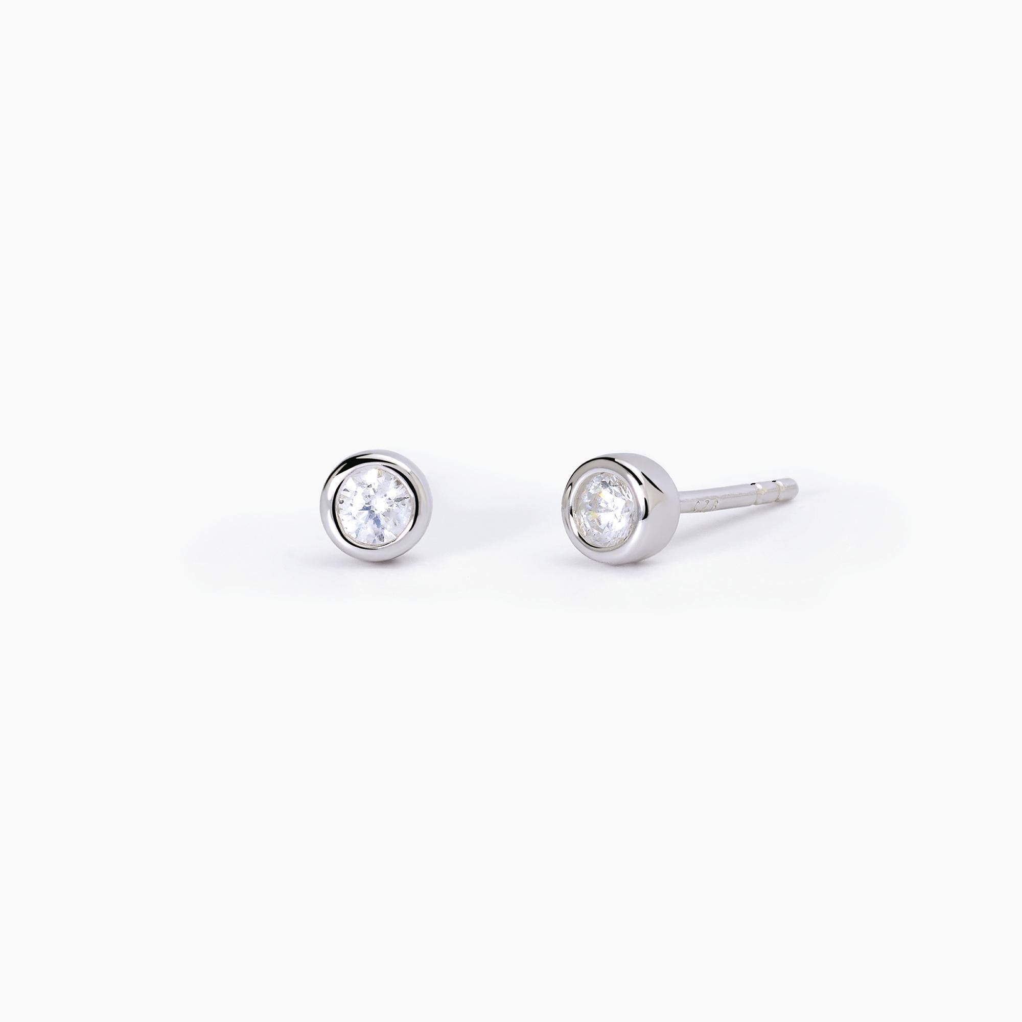 Orecchini punto luce in argento SHINY