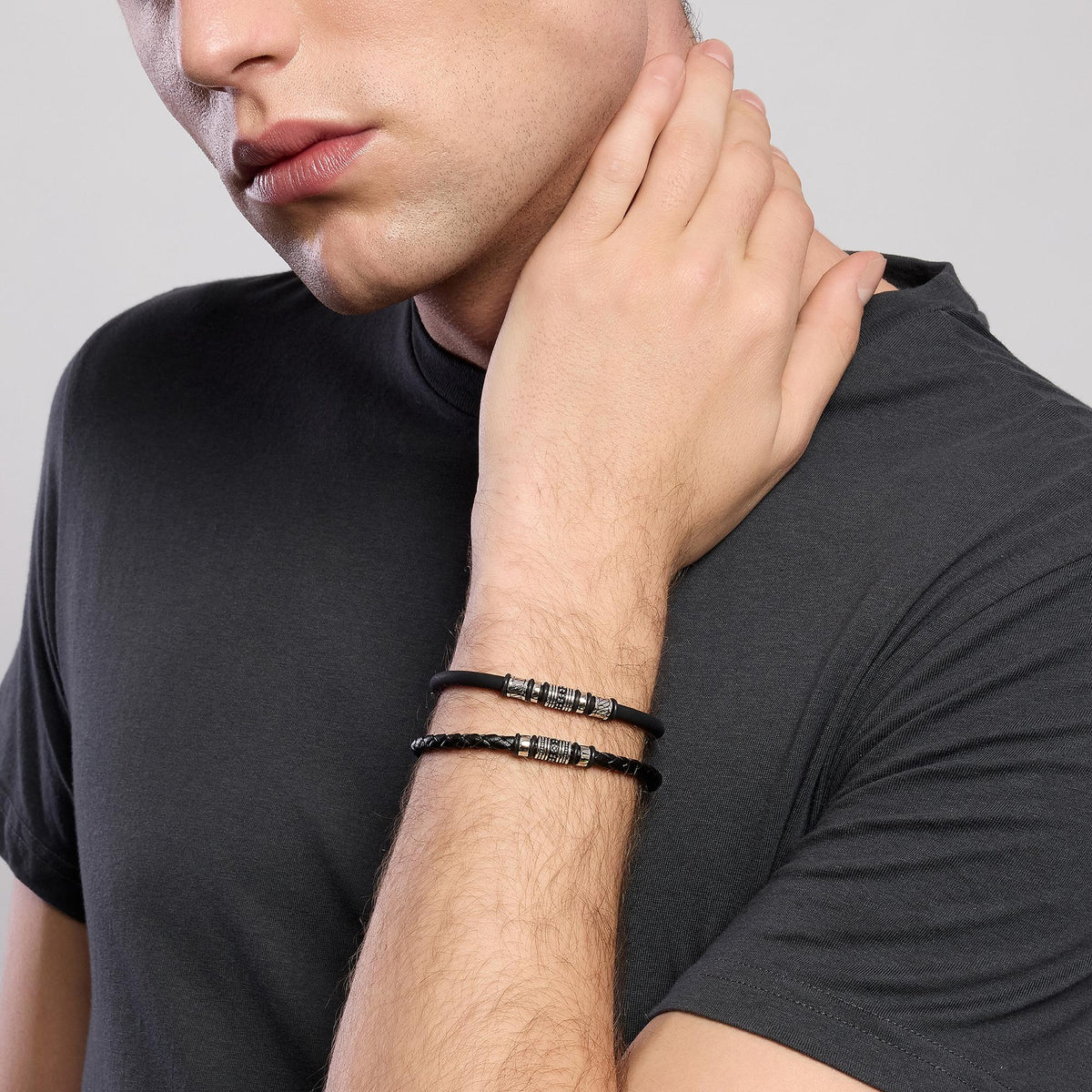 Bracciale uomo in acciaio e silicone SMARTER - Gioielleria Fondente