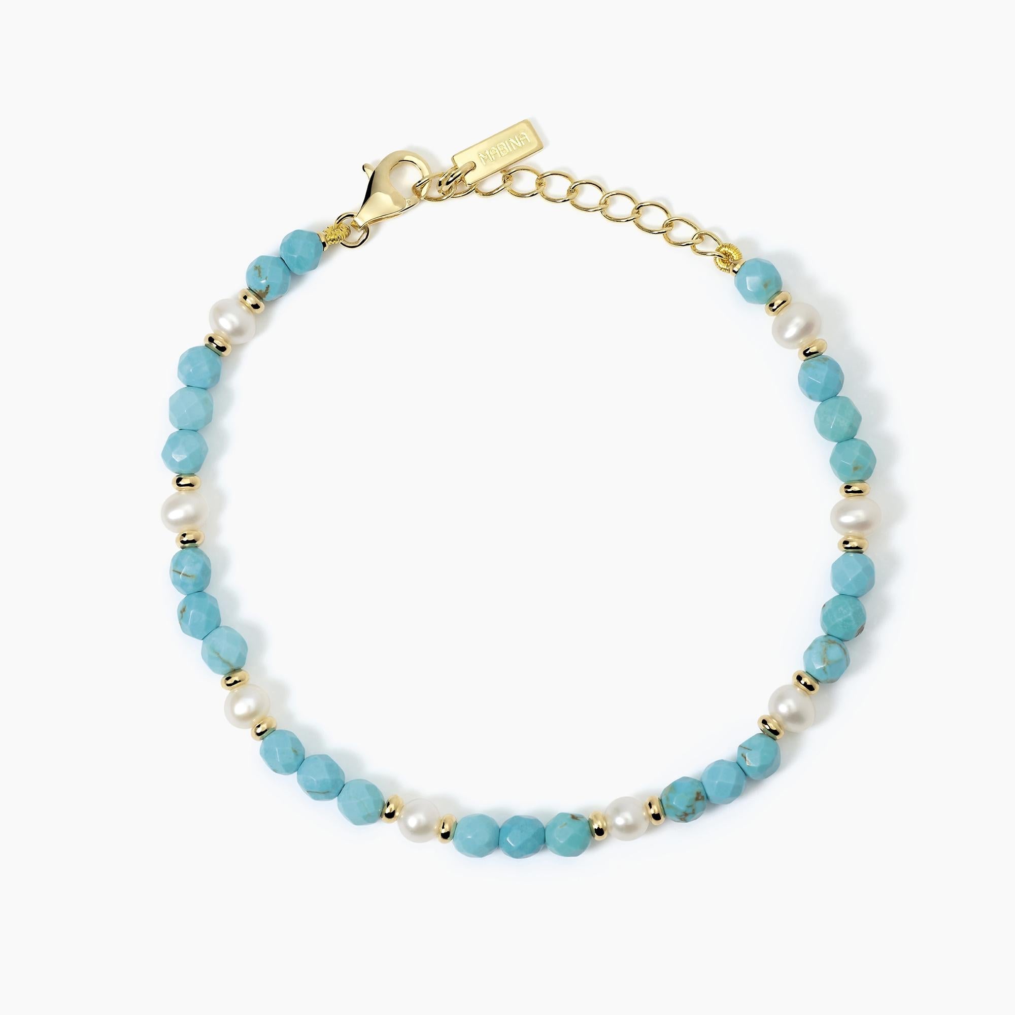 Bracciale con perle coltivate e turchese BEACH CODE
