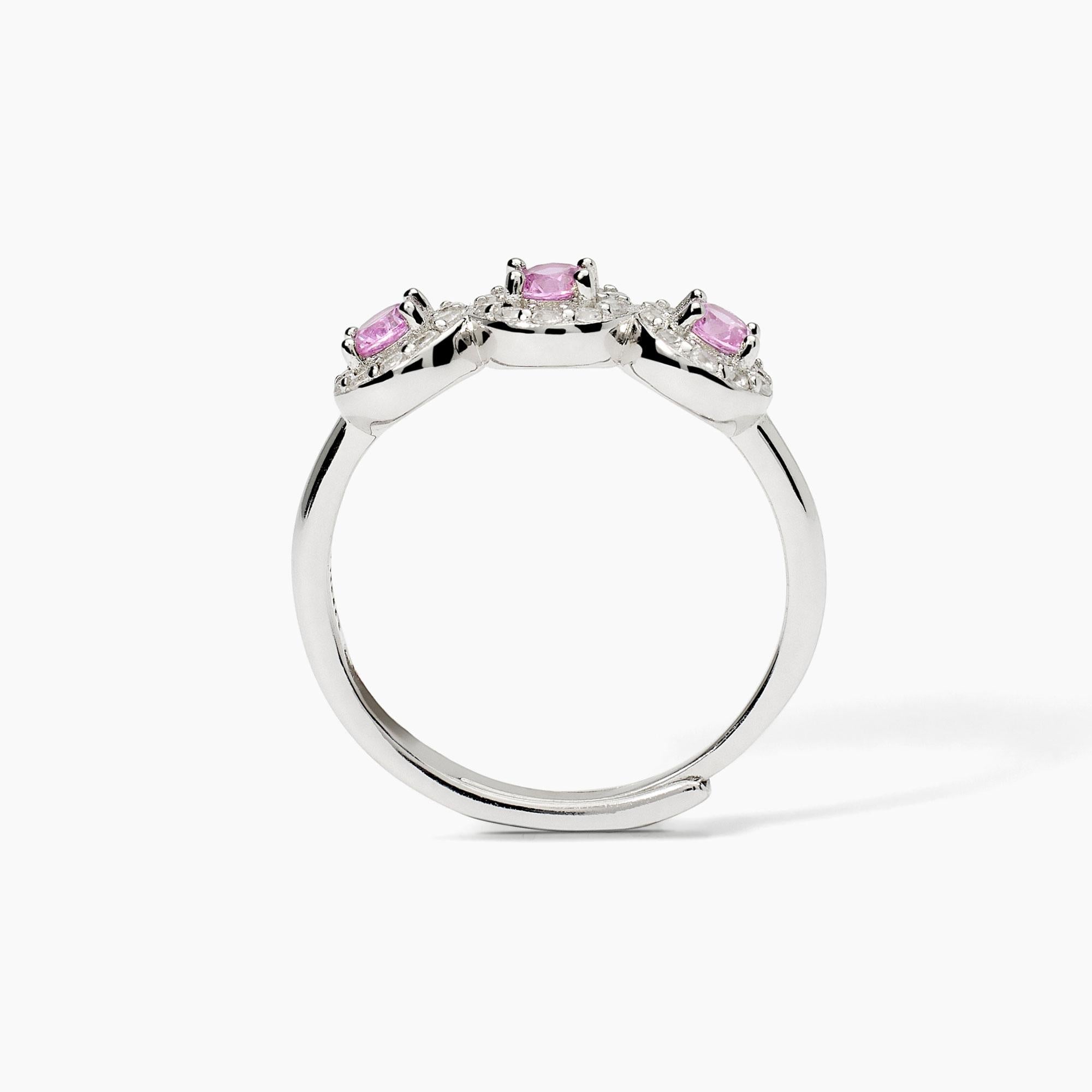 Anello in argento con tormaline sintetiche MILANESIENNE - Gioielleria Fondente