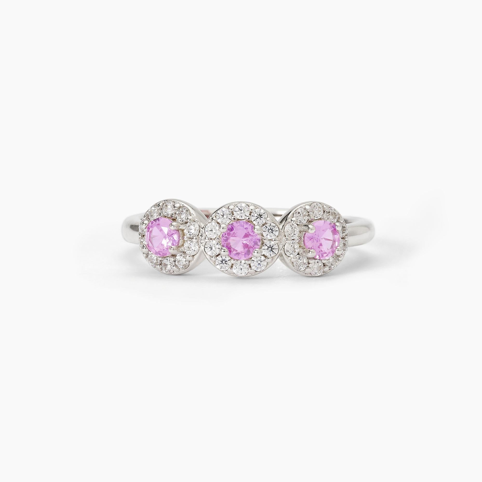 Anello in argento con tormaline sintetiche MILANESIENNE - Gioielleria Fondente