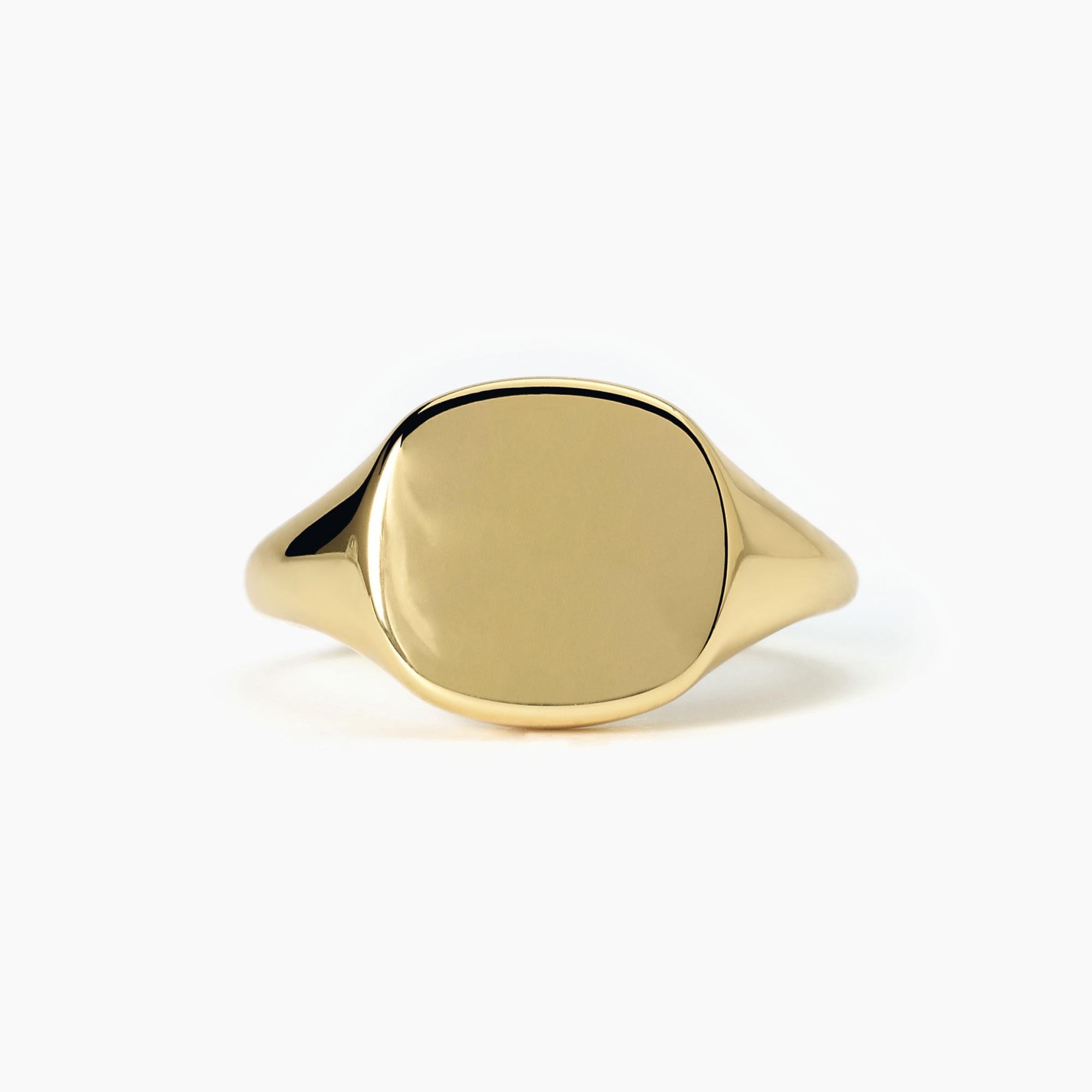 Anello chevalier in argento dorato NOBILE - Gioielleria Fondente