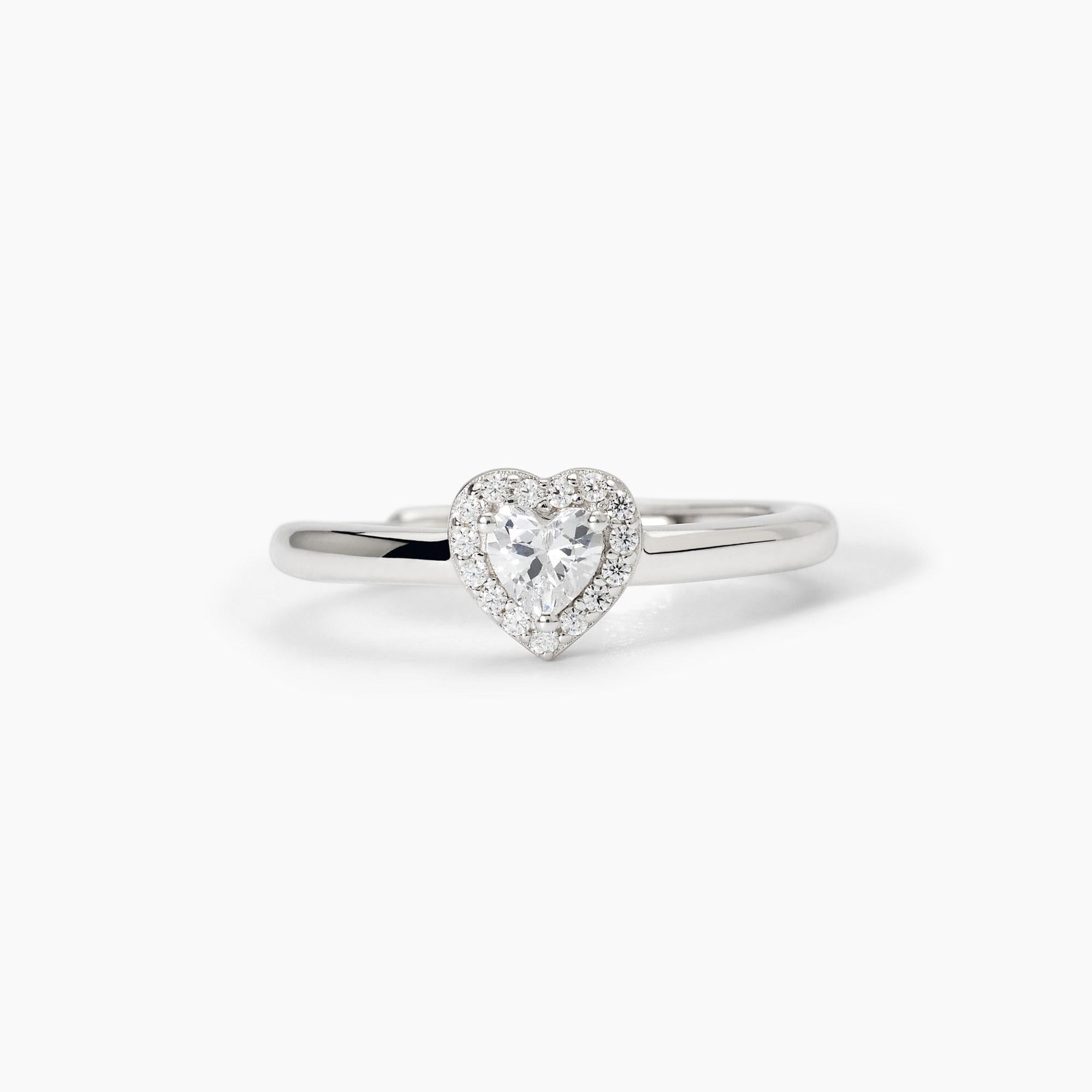 Anello in argento con zirconi bianchi LOVE AFFAIR - Gioielleria Fondente
