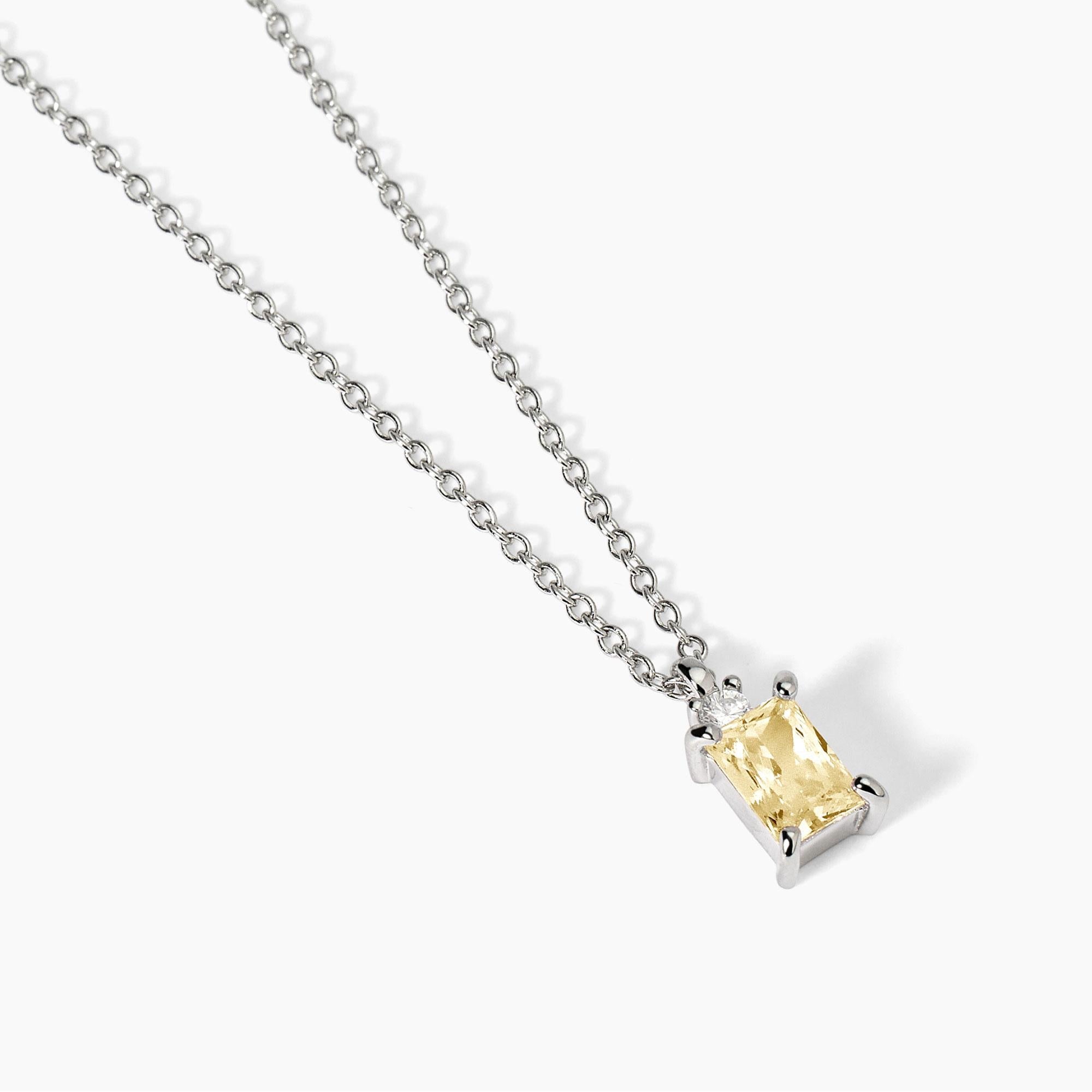 Girocollo in argento con zircone Lemon BATTITO