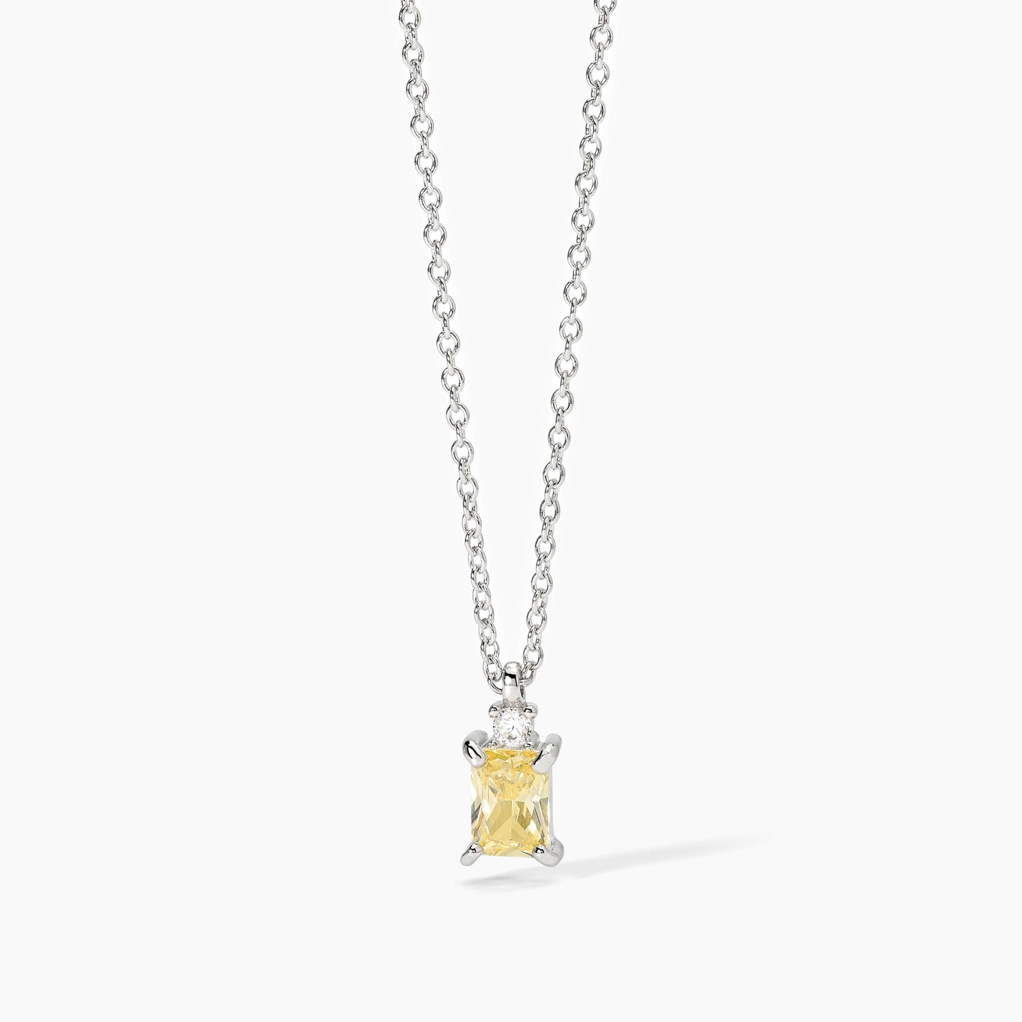 Girocollo in argento con zircone Lemon BATTITO