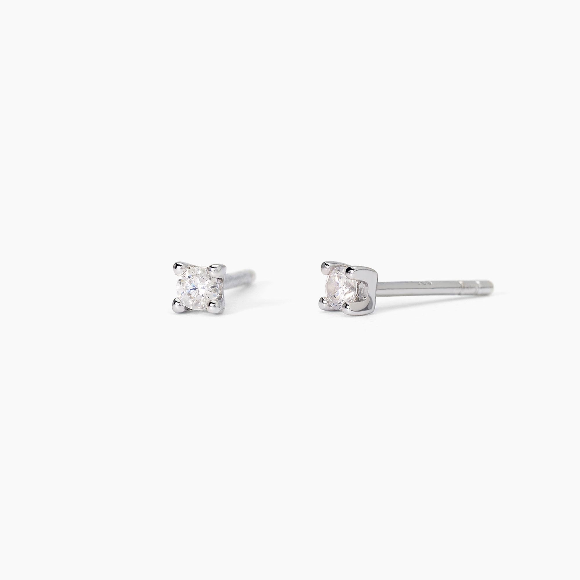 Orecchini in argento con punto luce SHINY