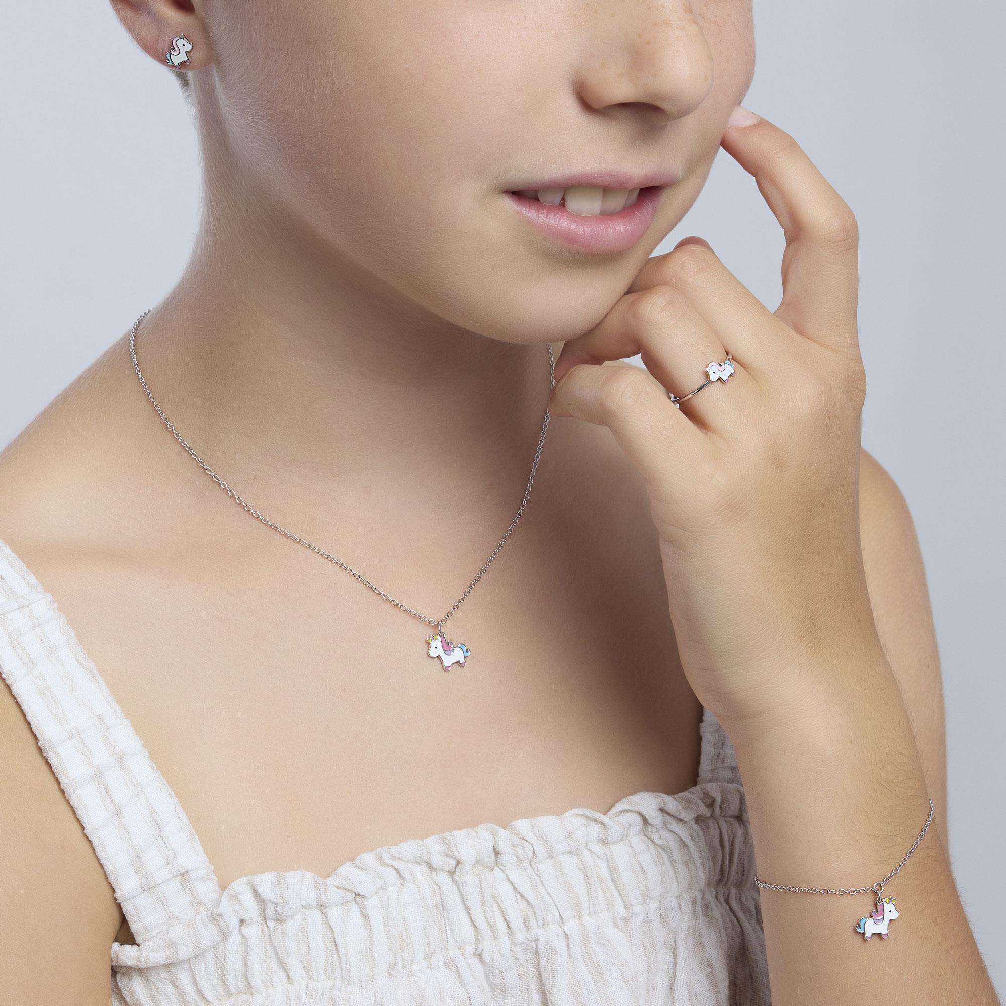 Bracciale in argento con unicorno UNICORNO MAGICO