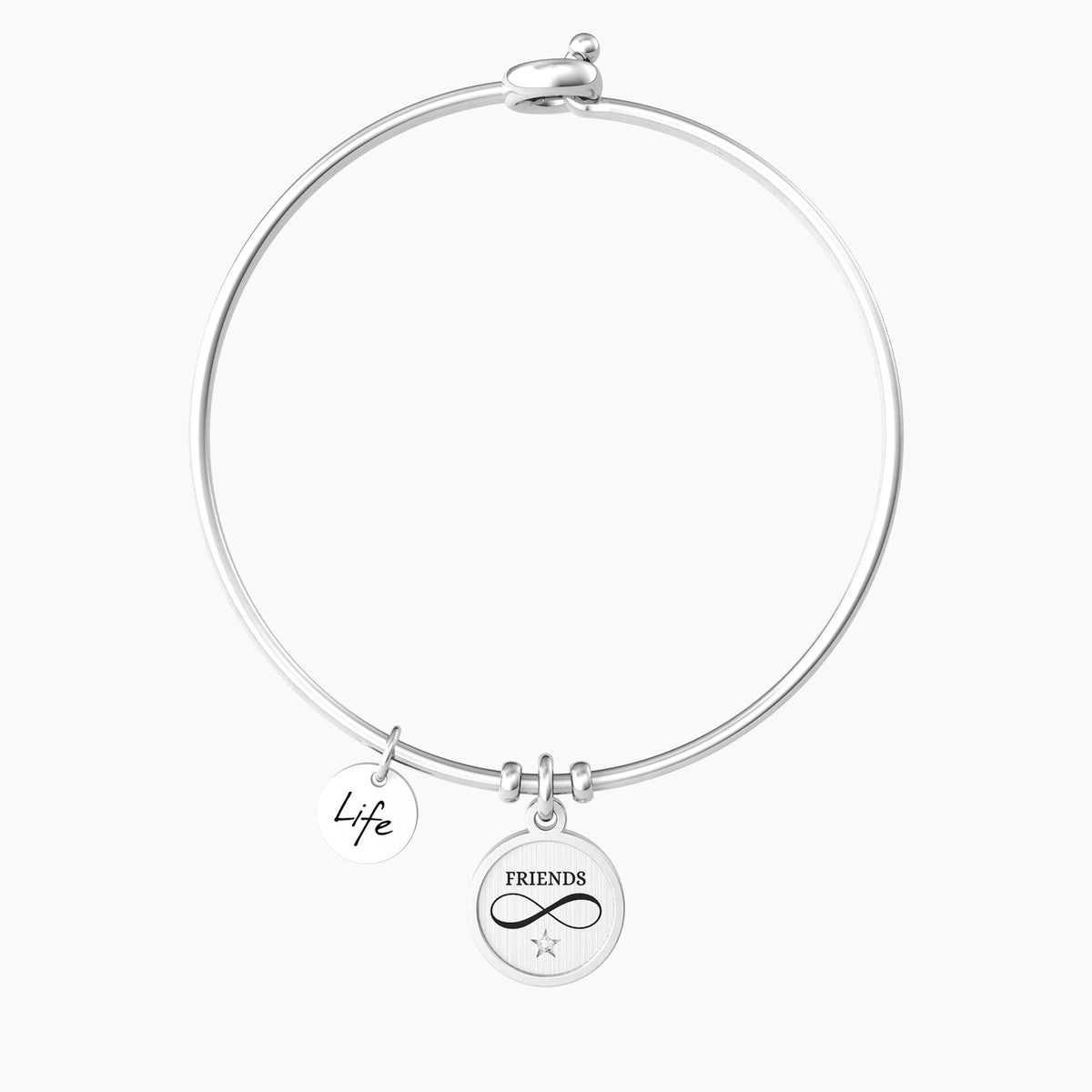 Bracciale rigido amicizia con ciondolo infinito FRIENDS | SENZA CONFINI - Gioielleria Fondente