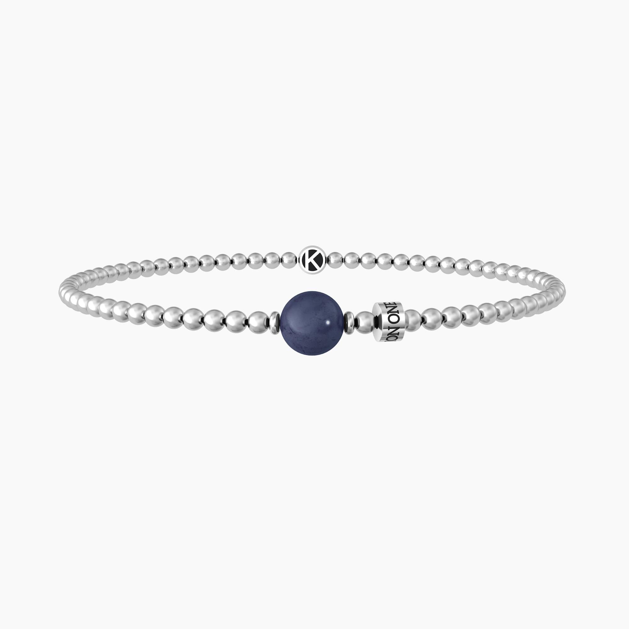 Bracciale elastico uomo con sodalite blu ONE IN A MILLION - Gioielleria Fondente