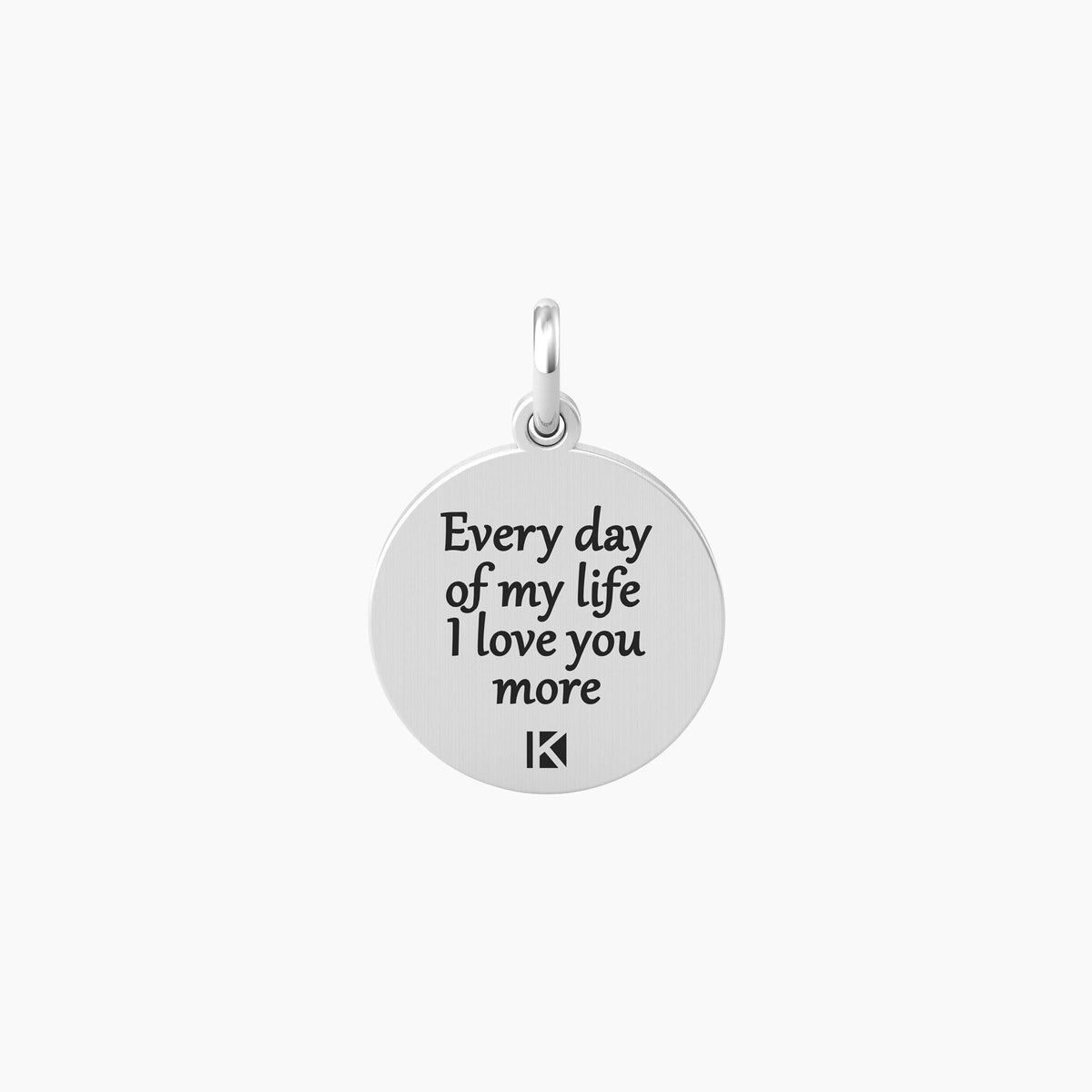 Ciondolo con frase i love you more e cristalli CUORE | I LOVE YOU MORE - Gioielleria Fondente
