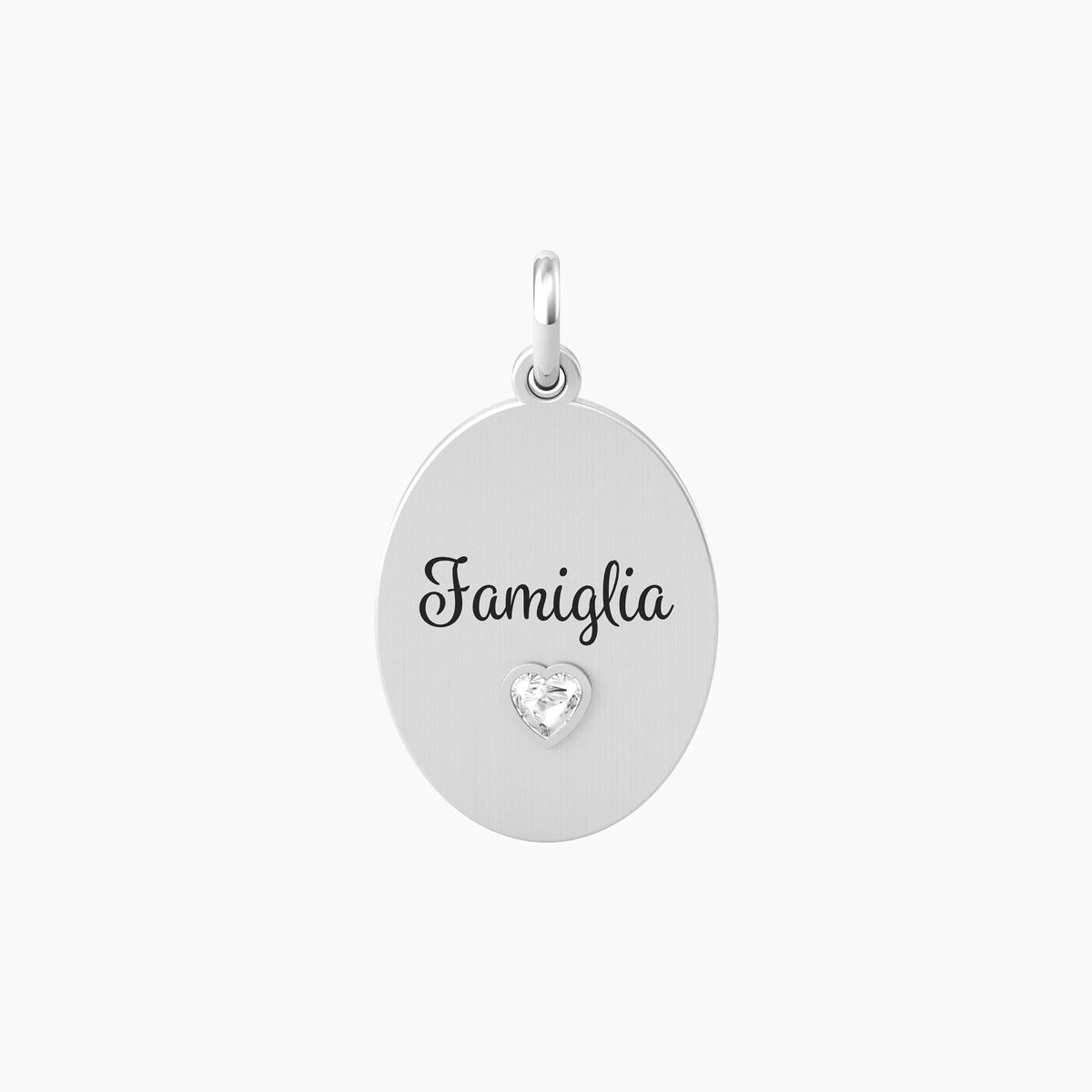 Ciondolo tondo con frase famiglia FAMIGLIA | VITA - Gioielleria Fondente