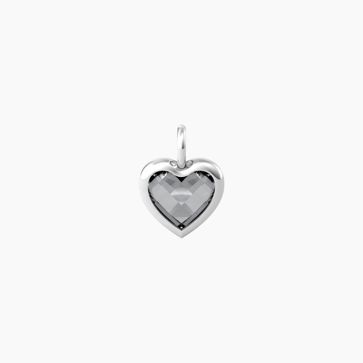 Ciondolo a forma di cuore in glass grigio ENERGIA | VITA - Gioielleria Fondente