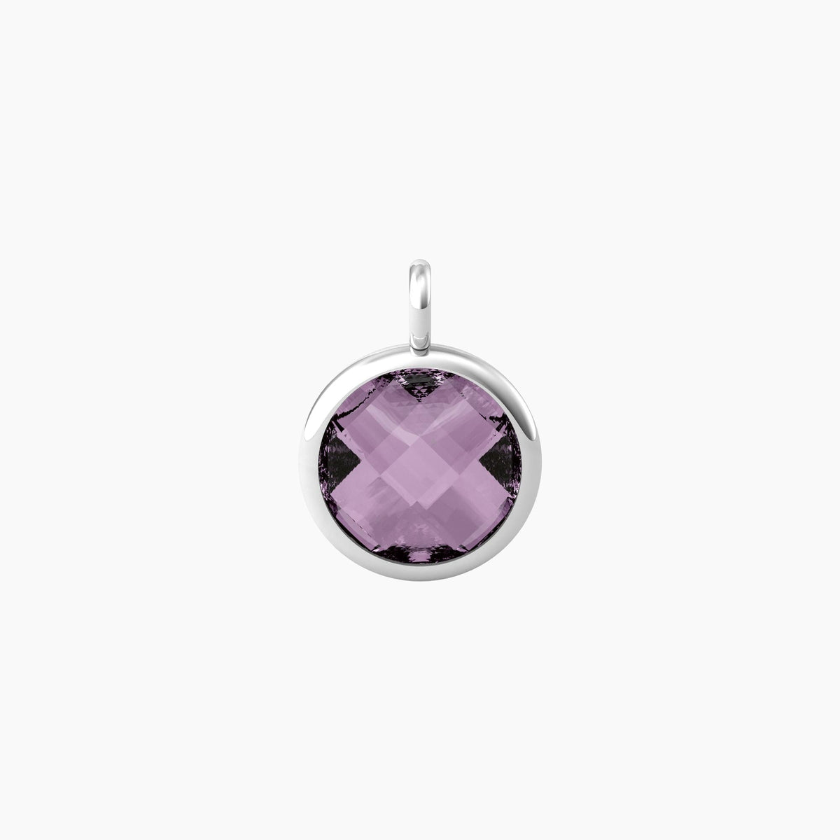 Ciondolo tondo con glass viola ENERGIA | VITA - Gioielleria Fondente