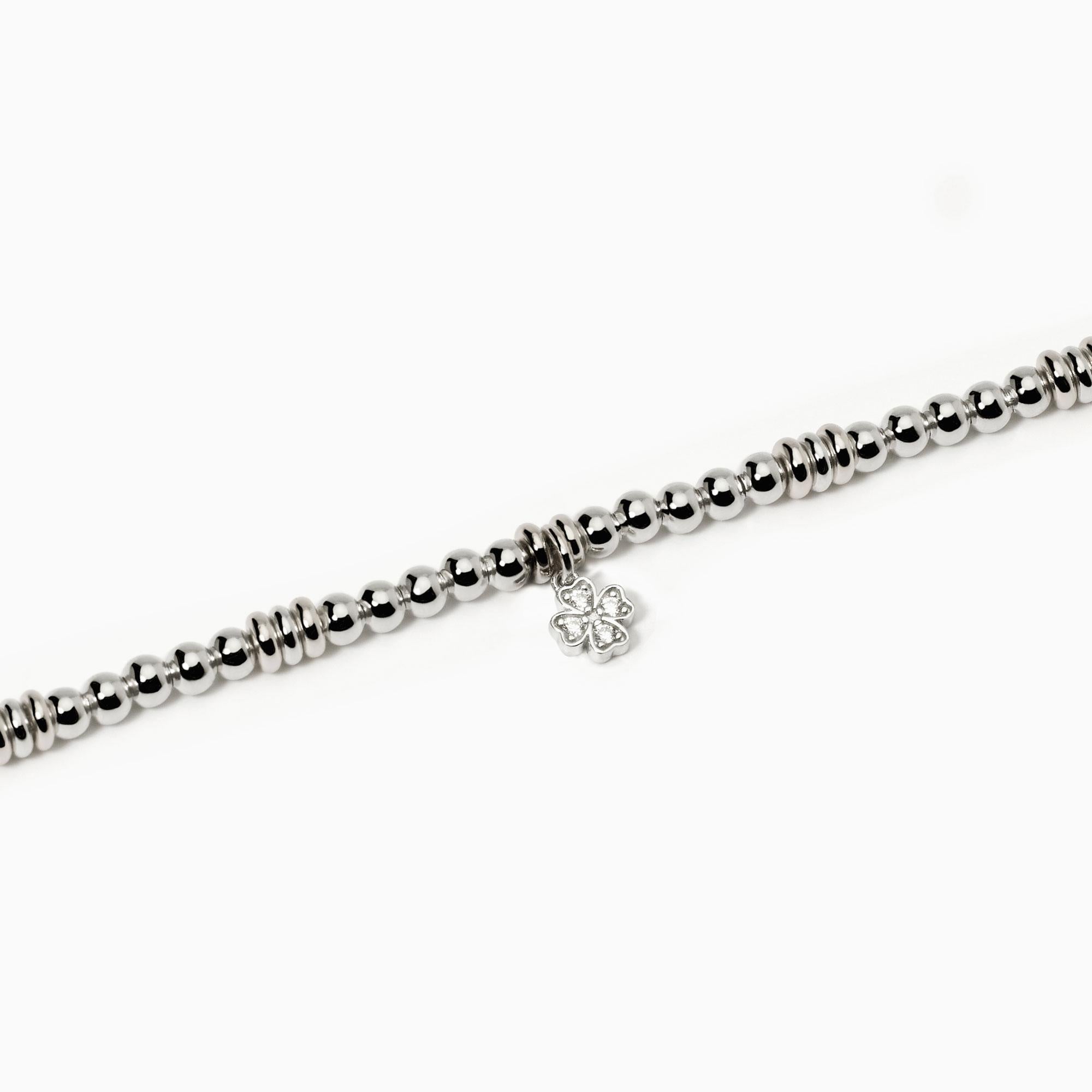 Bracciale donna in argento con quadrifoglio LITTLE MIX - Gioielleria Fondente