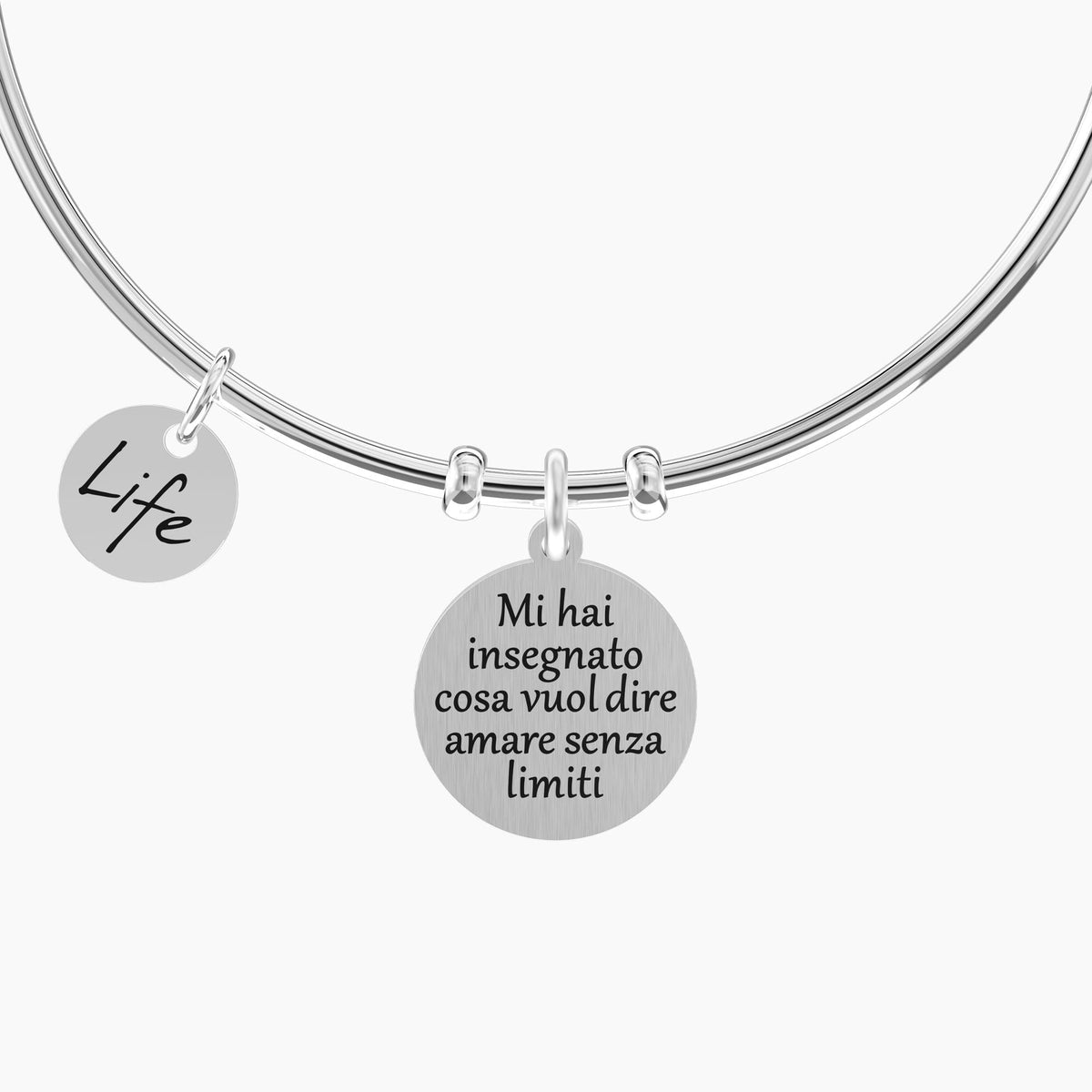 Bracciale rigido con ciondolo mamma GRAZIE MAMMA