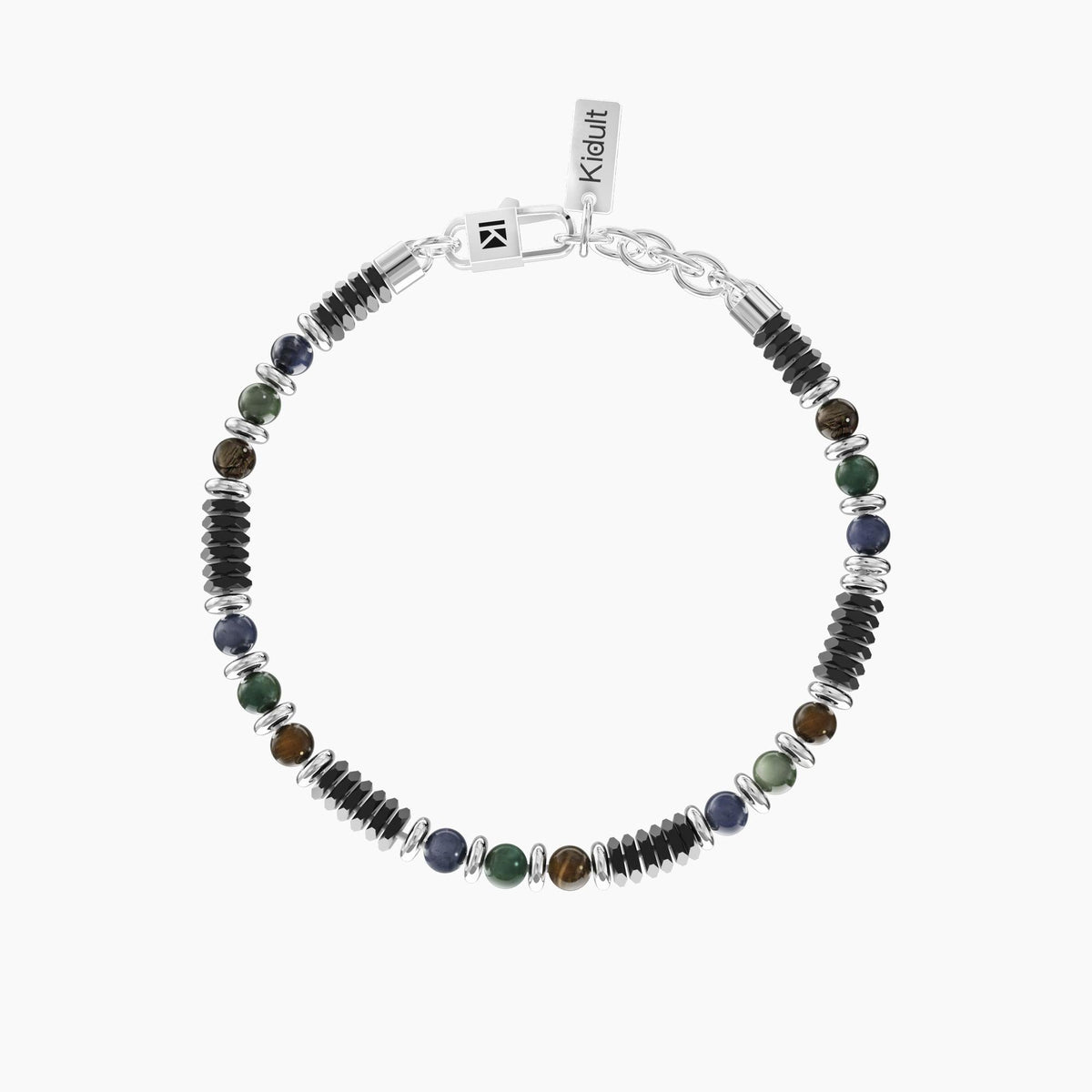 Bracciale uomo con giada e pietre MANTRA DELLA FELICITÀ
