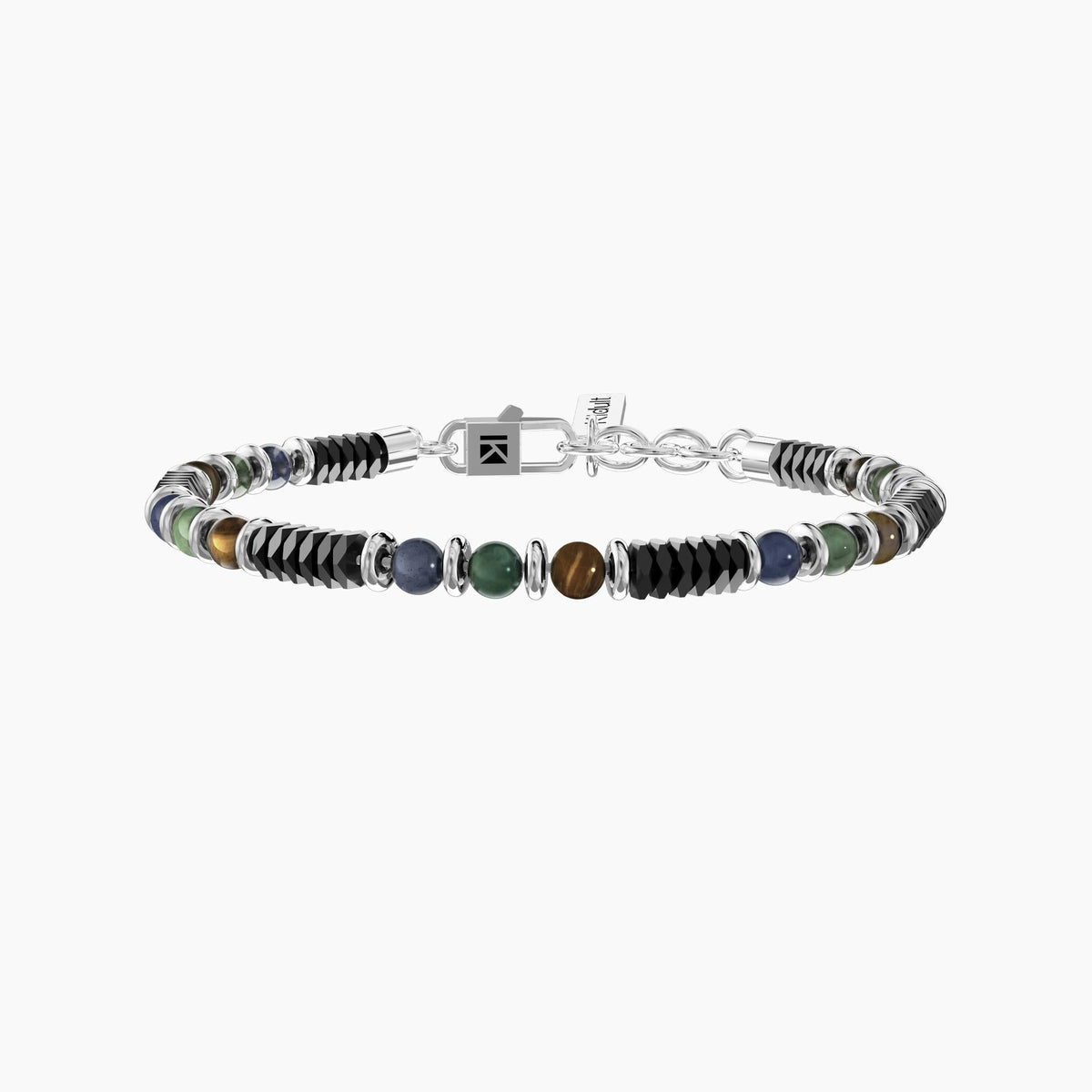 Bracciale uomo con giada e pietre MANTRA DELLA FELICITÀ
