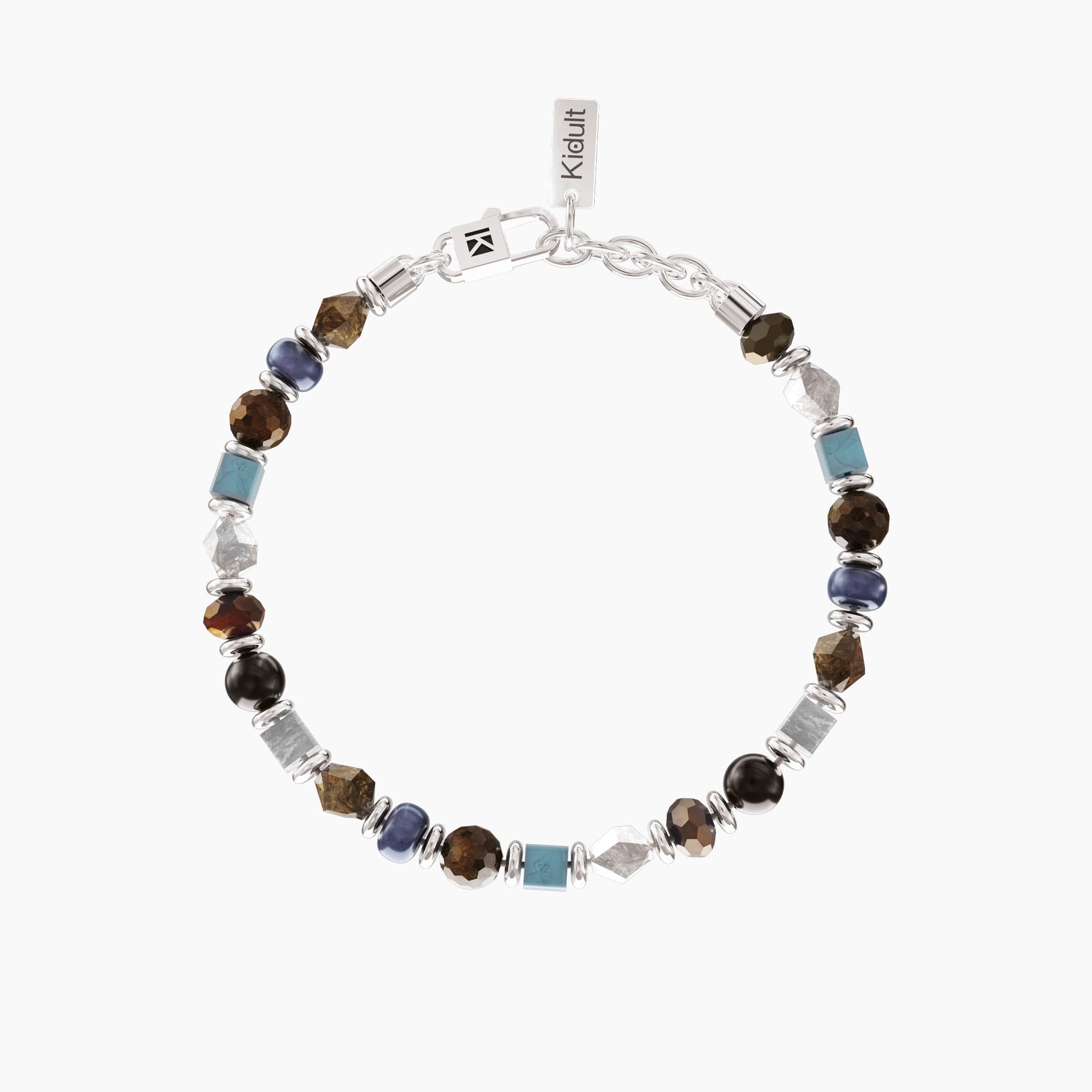 Bracciale uomo con agata nera e pietre ENERGIA | FORTUNA