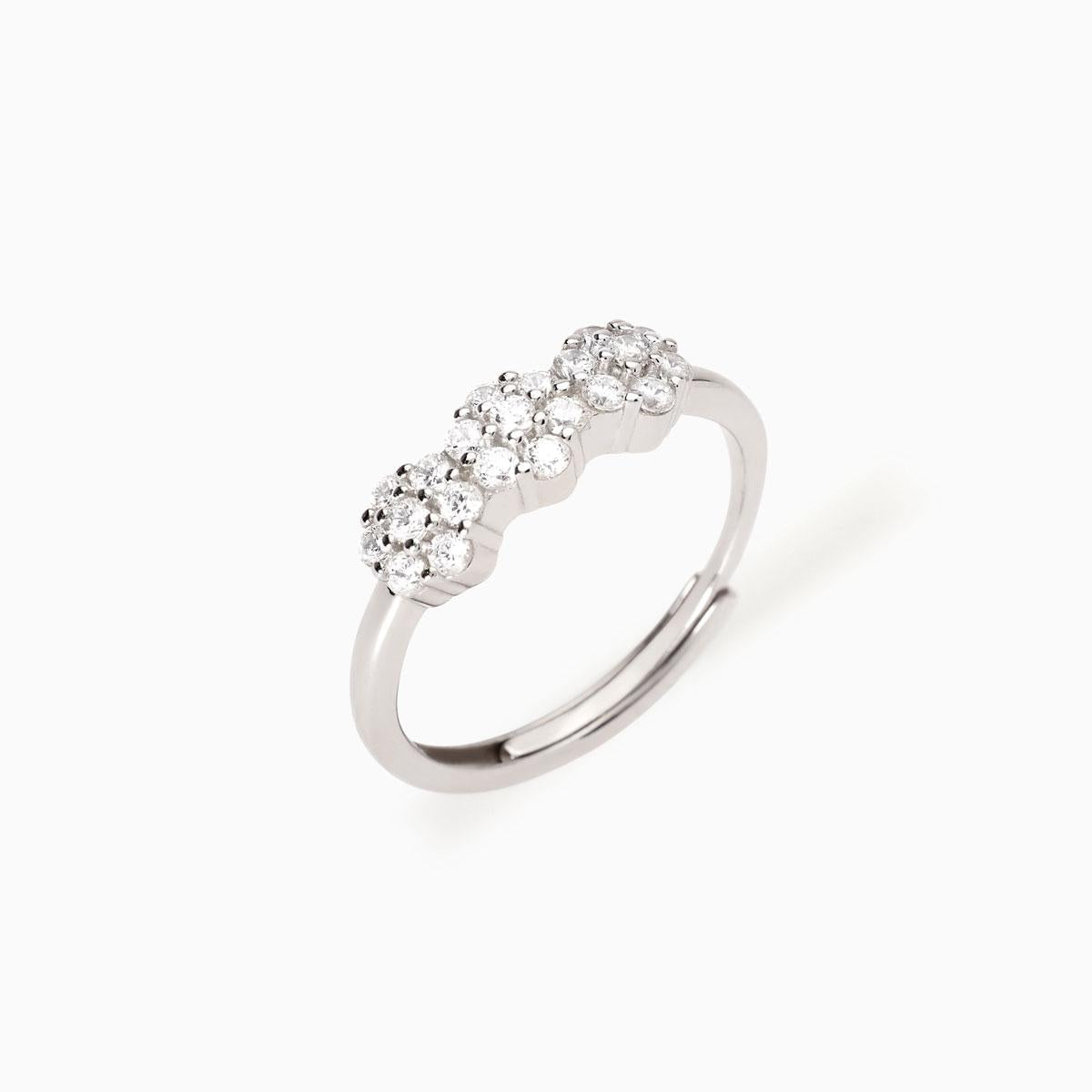 Anello in argento con elementi fiore FIOR FIORE