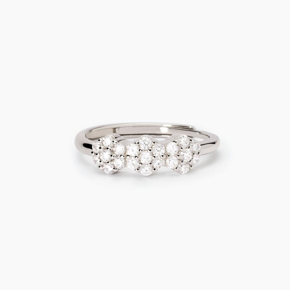 Anello in argento con elementi fiore FIOR FIORE