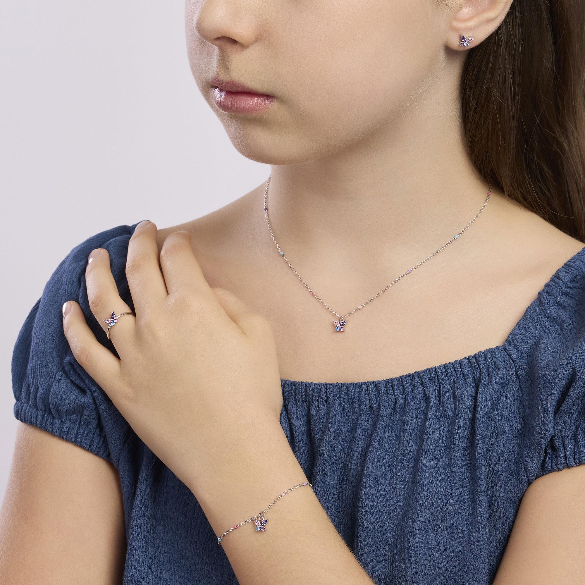 Bracciale da bambina con pendente farfalla SECRET GARDEN