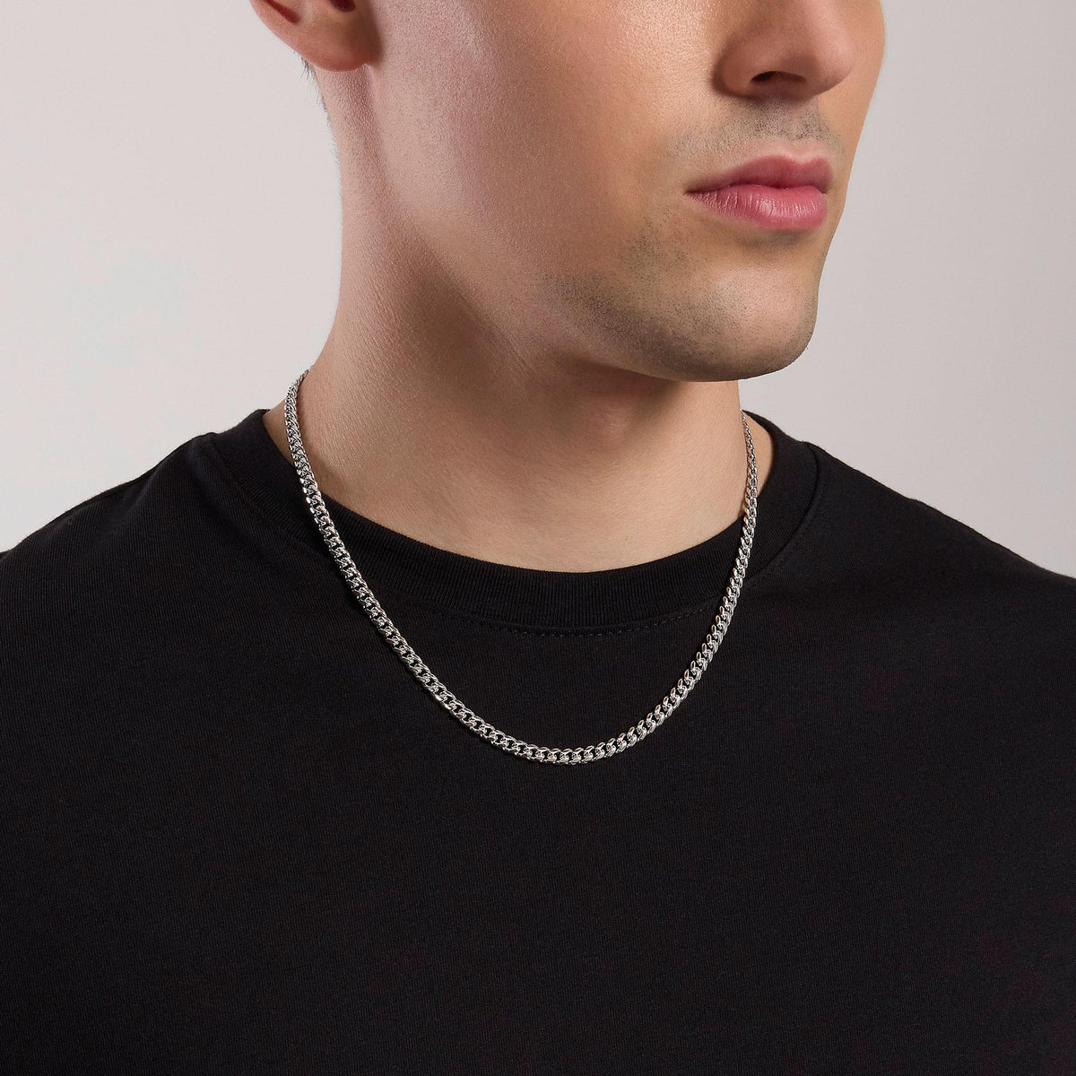 Collana uomo con catena diamantata Denim