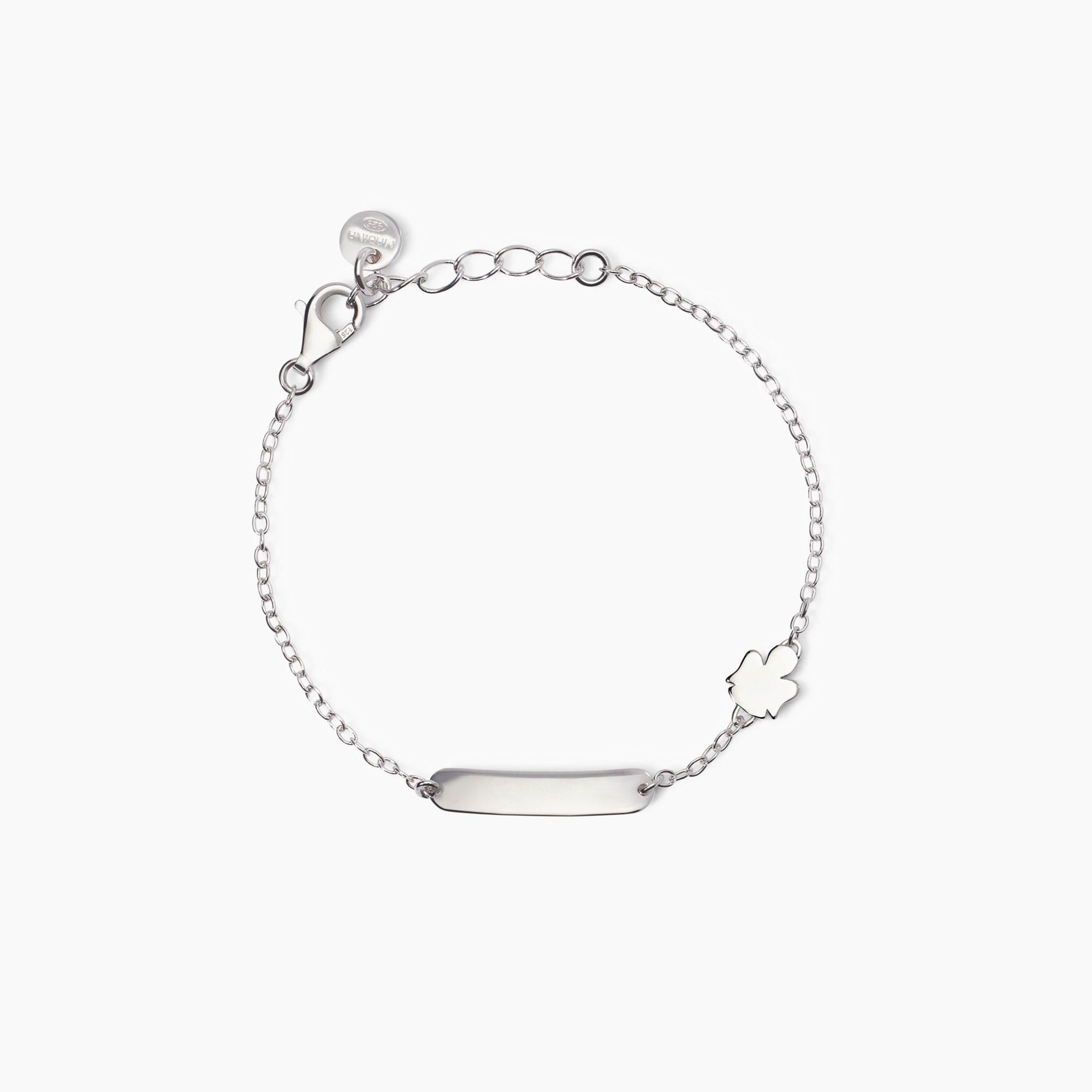 Bracciale con angioletto e targhetta incidibile Angel-Tag