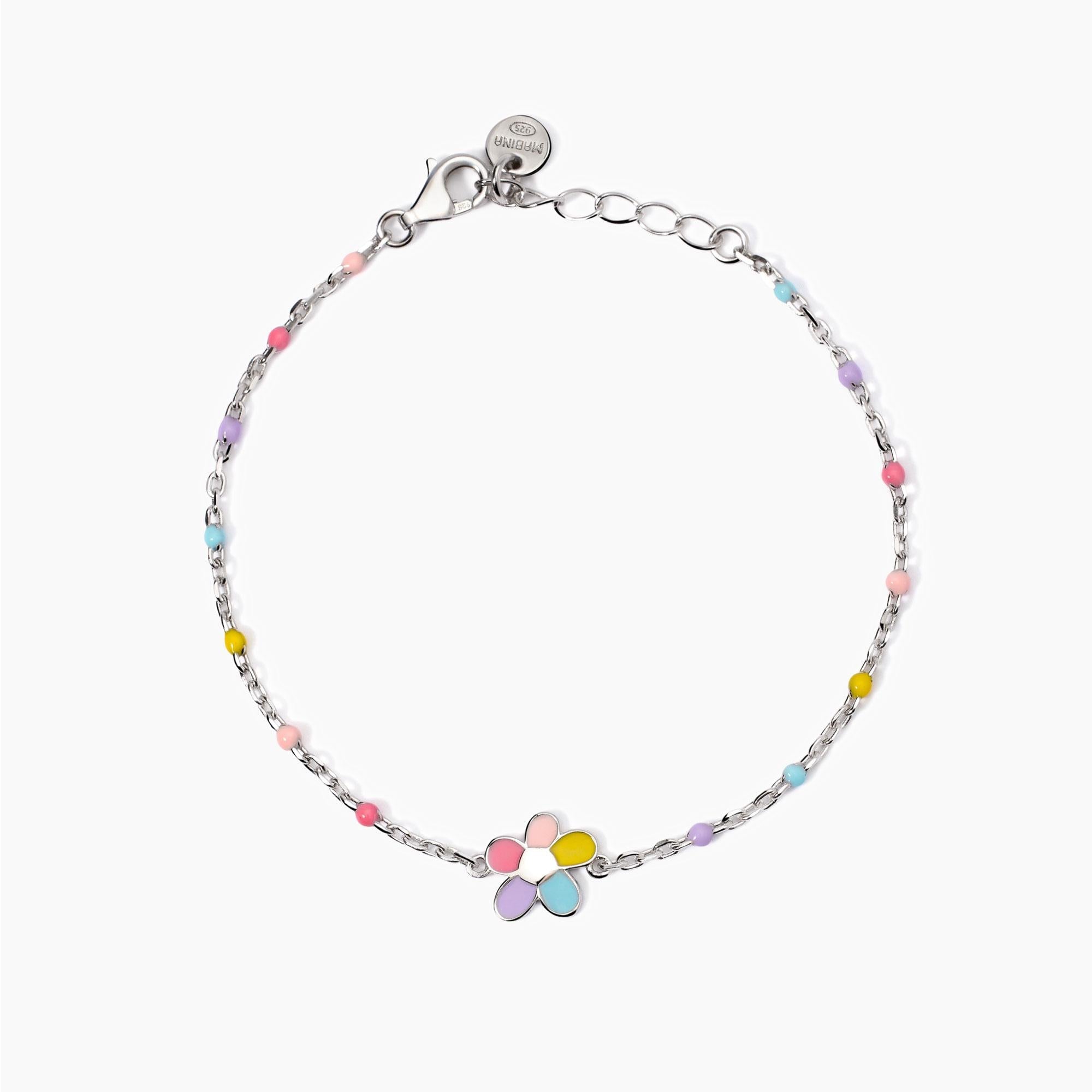 Bracciale con fiorellino smaltato Bloom