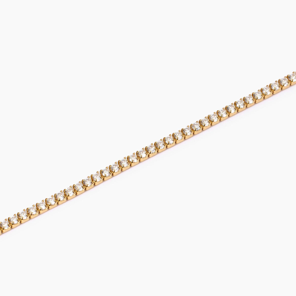 Bracciale tennis placcato oro con zirconi Mini Tennis
