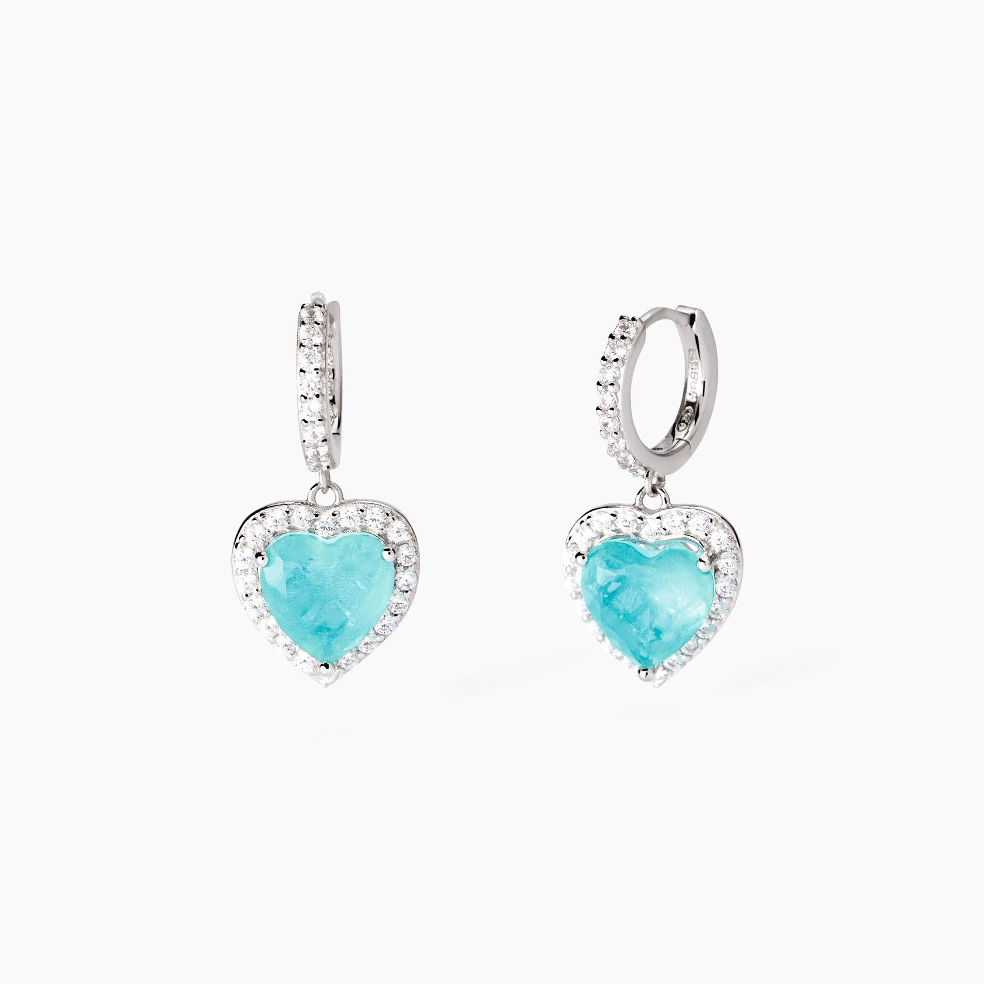 Orecchini in argento con glass azzurro Non Sarà Un'avventura