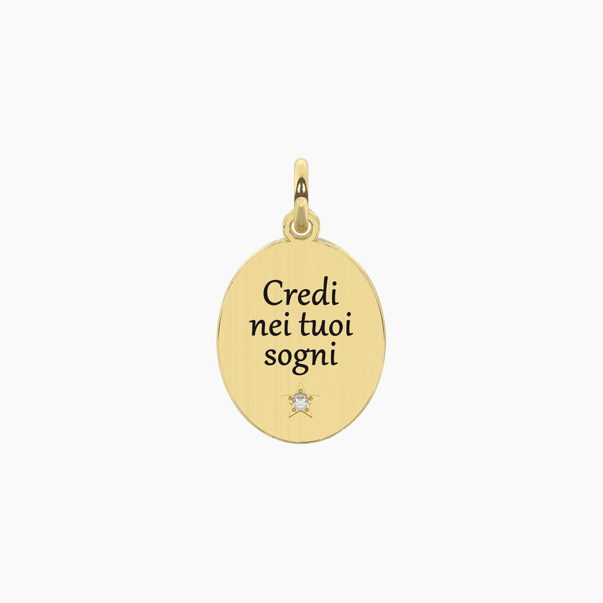 Ciondolo dorato con scritta sogni Sogni | Credici