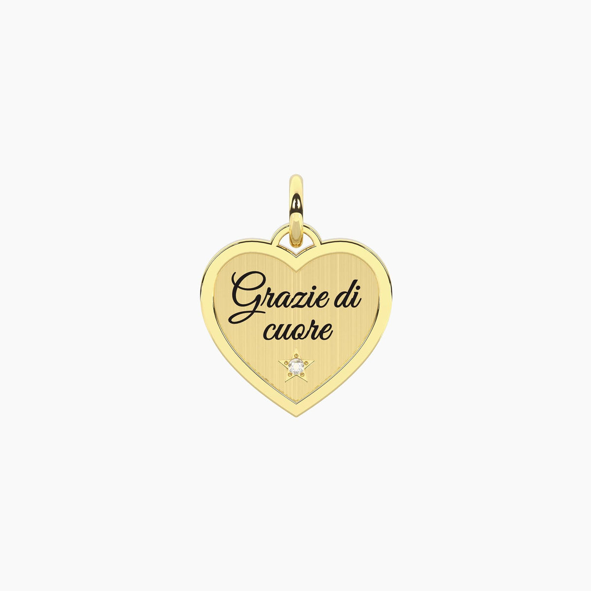 Ciondolo dorato grazie di cuore Cuore | Grazie