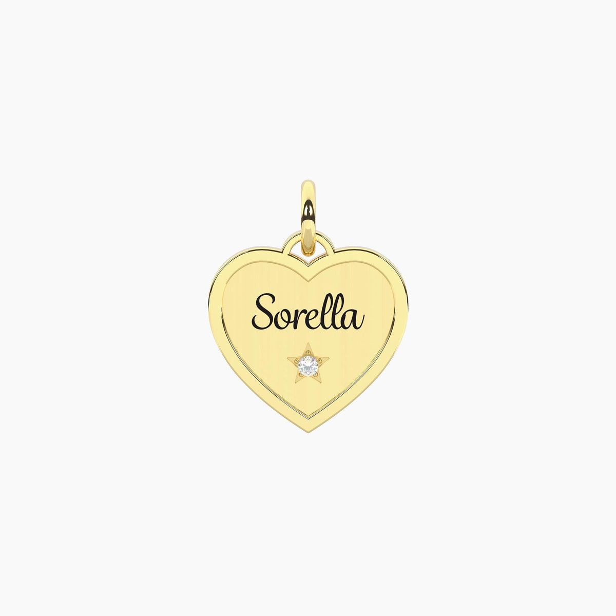 Ciondolo dorato con scritta sorella Sorella | Sei parte di me
