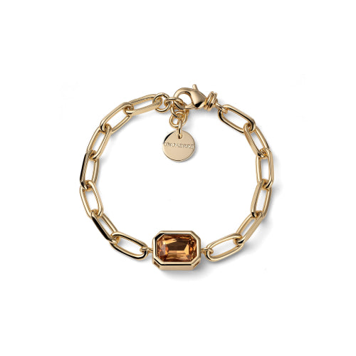 Bracciale Joya catena e cristallo giallo 2822