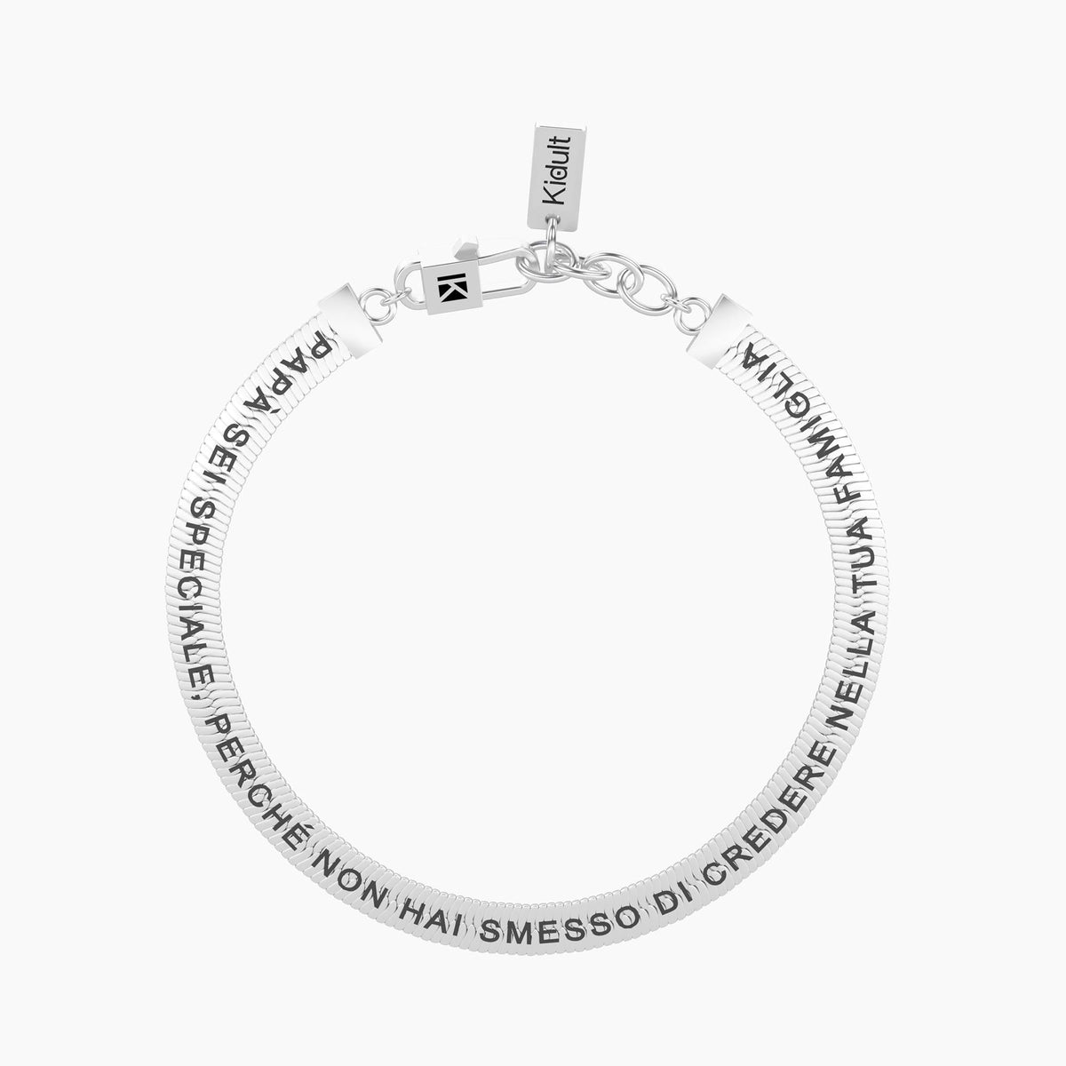 Bracciale regolabile con scritta per papà La nostra famiglia…