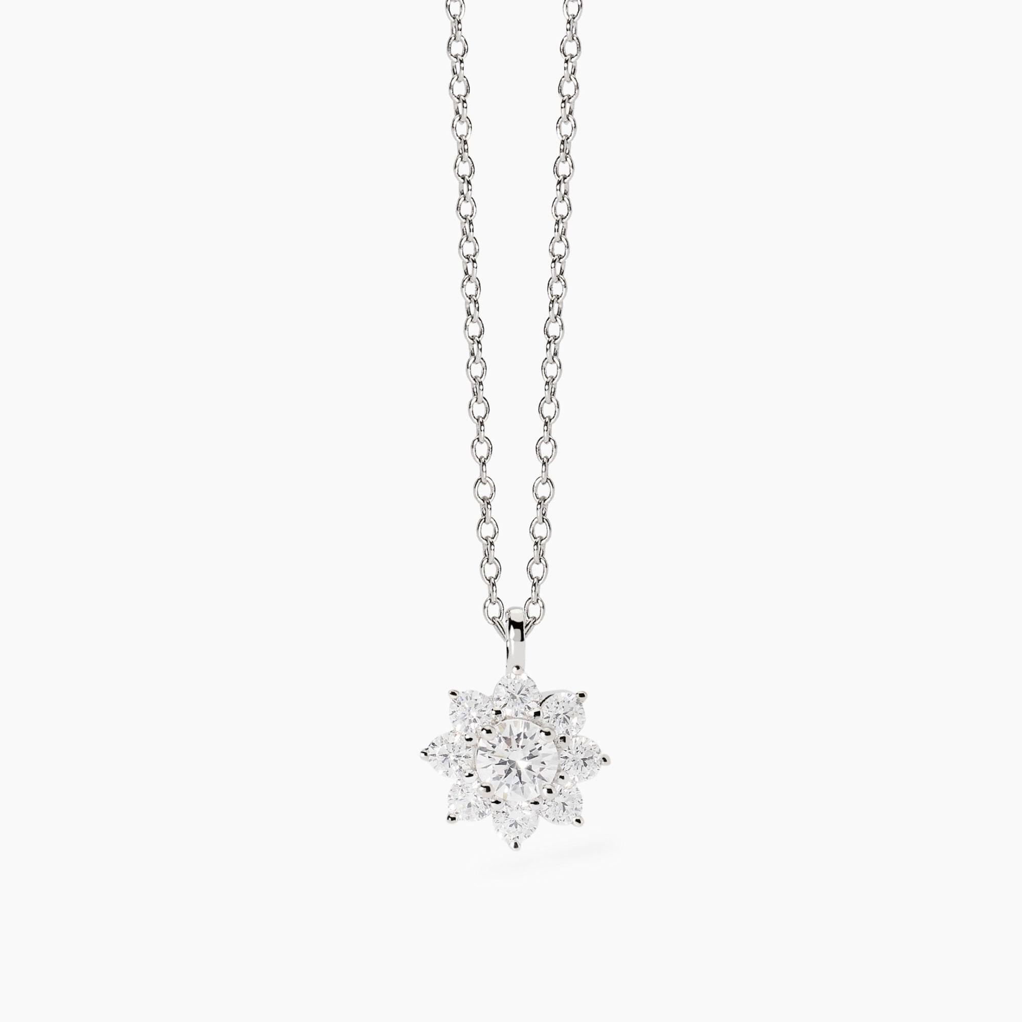 Girocollo con fiore in zirconi Eden