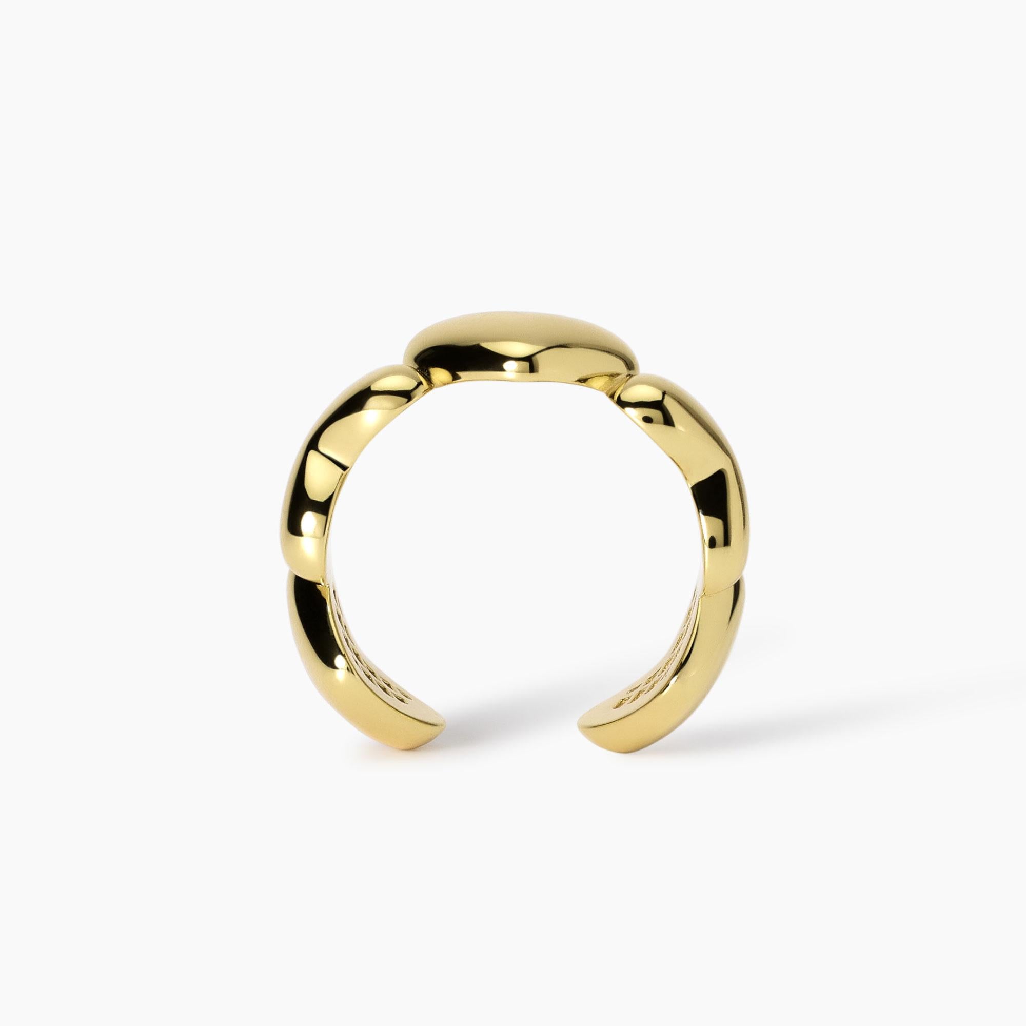 Anello con cuori in argento dorato Capogiro