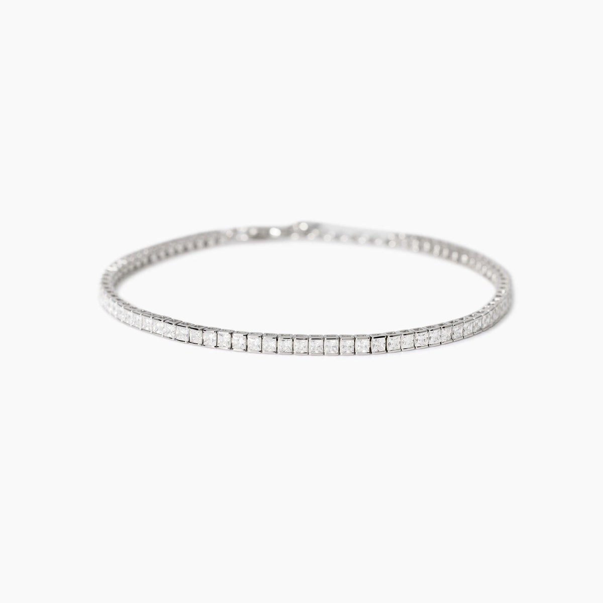 Bracciale tennis uomo con zirconi bianchi Tennis Club